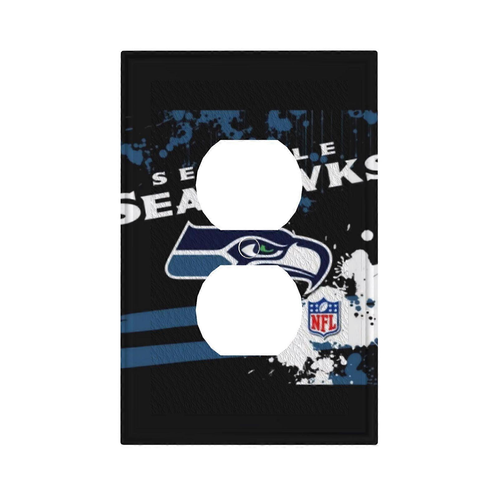Seahawks Switching Lights Single Leather Roman Frame Switch Panel Wall Panel Single Double/Pull Light Switch