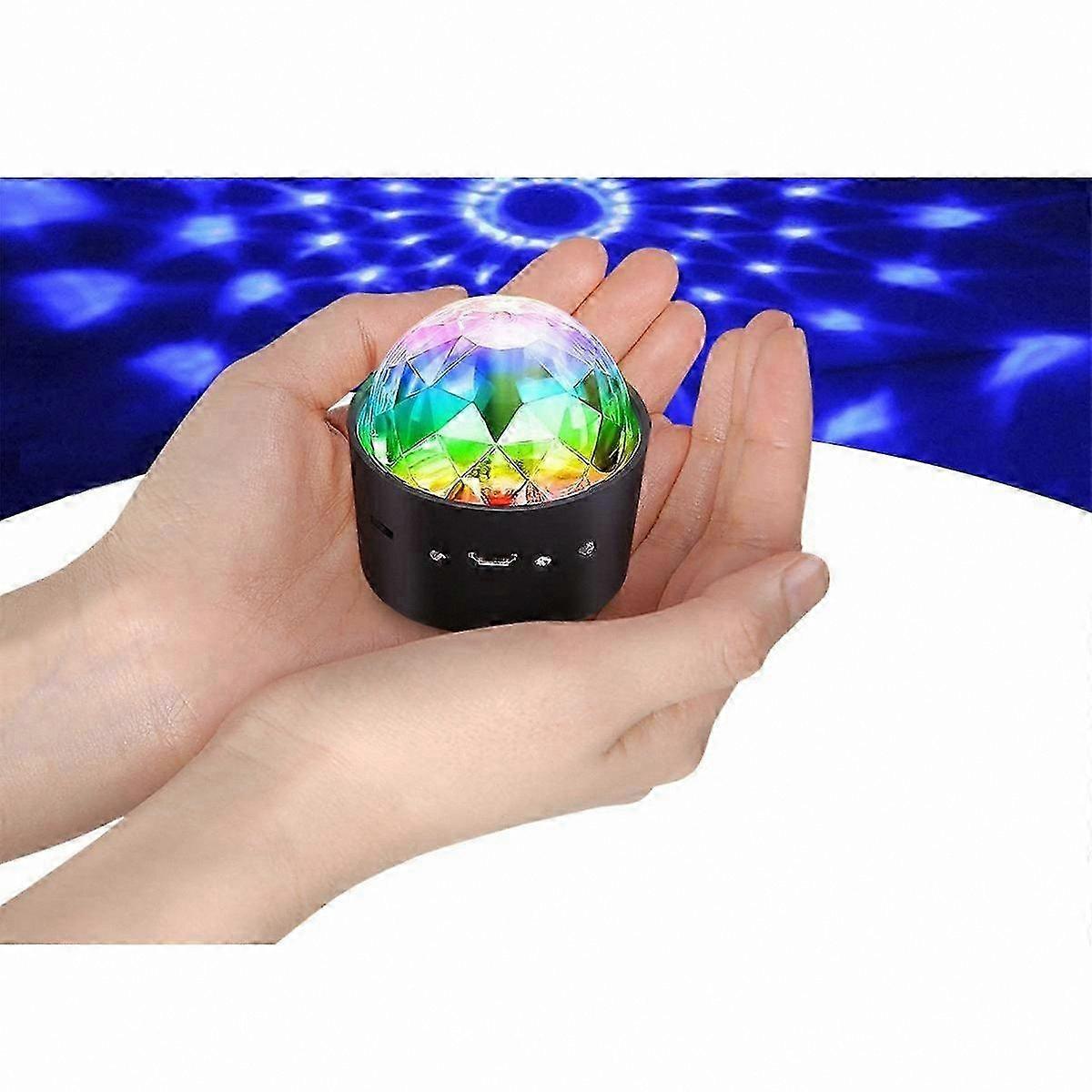 Voice-Controlled Mini Disco Ball Light with Mirror & Glitter Effect for Parties and Stage Lighting