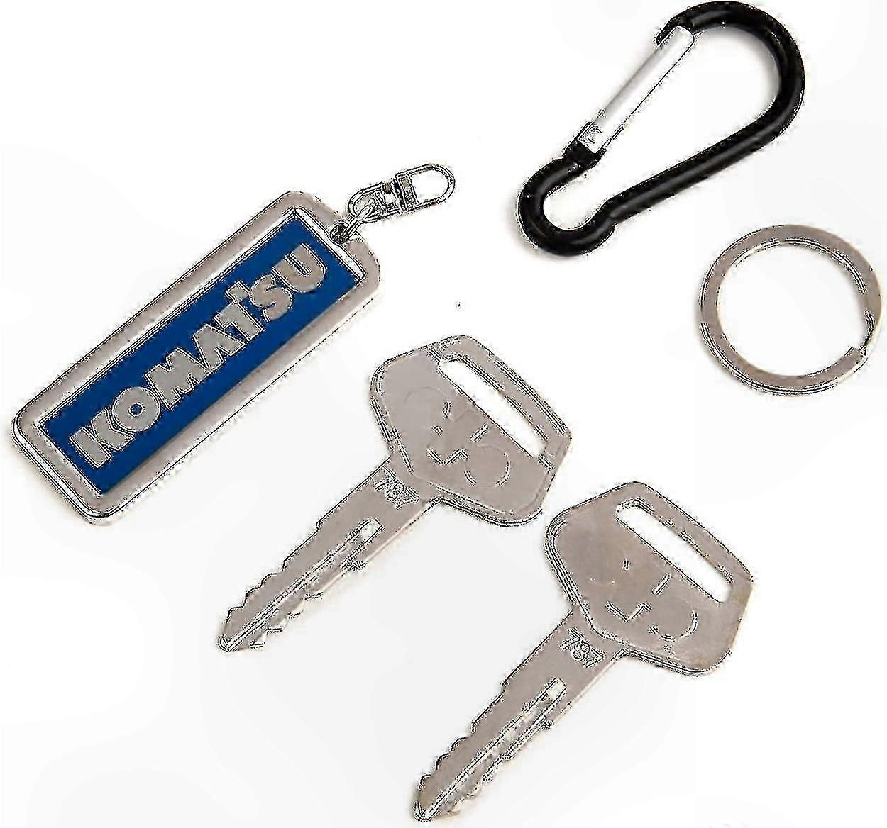Durable Key Set with Pendant for Construction Craft - 2 Ignition Keys Included