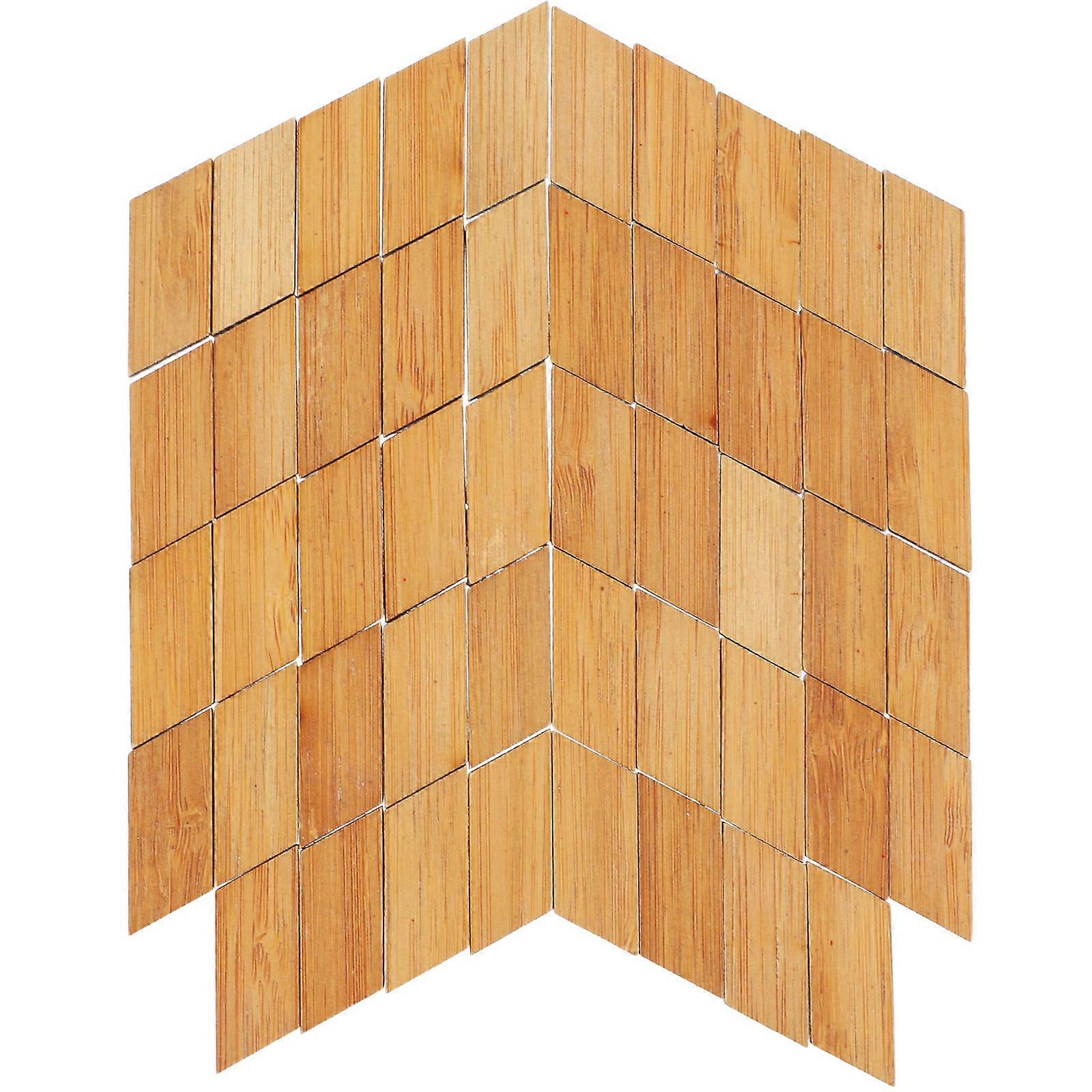 Bamboo Tiny Flooring Simulation for Mini House DIY 48Pcs Accessories