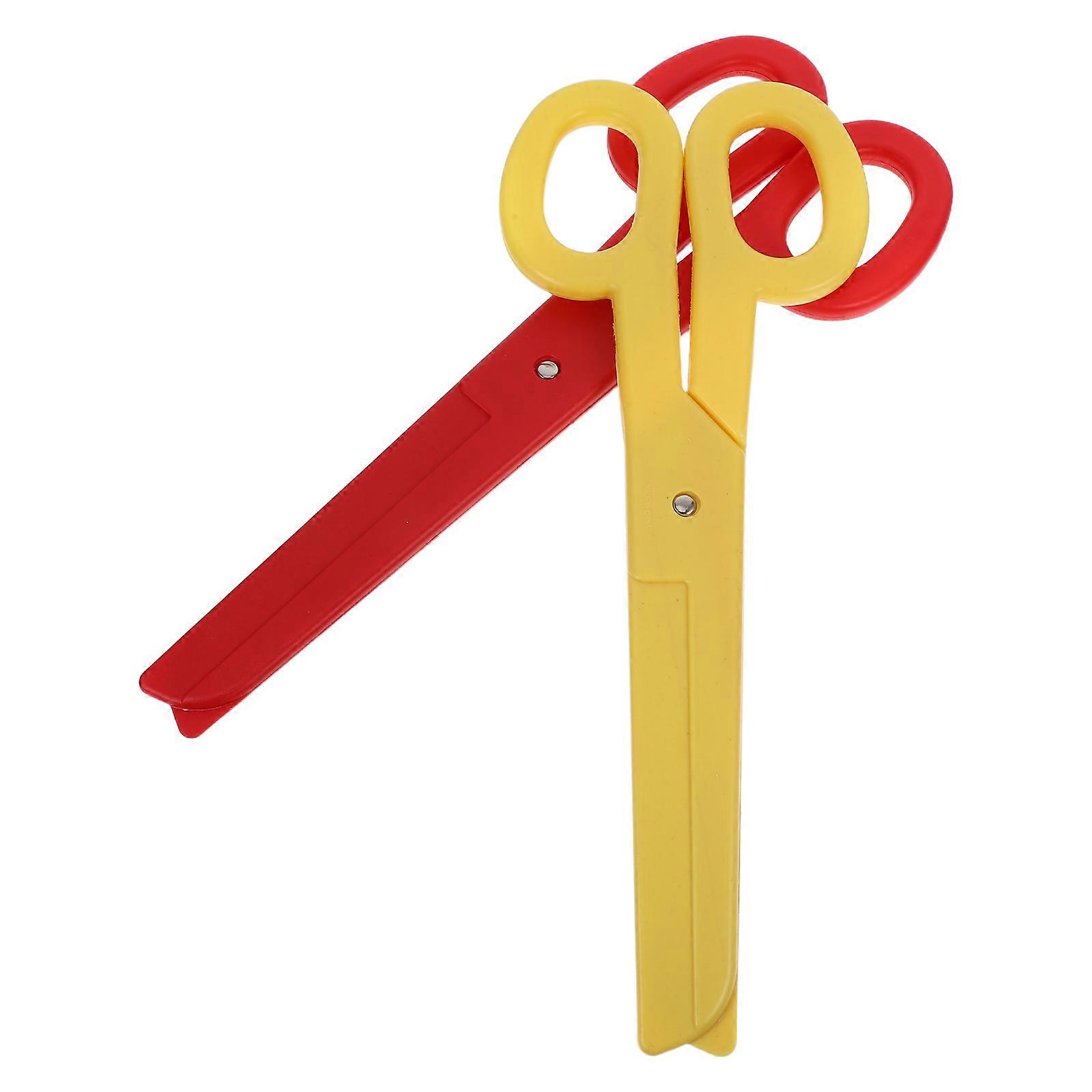 Plastic Scissors Giant Clown Performance Prop for Party 4Pcs Pack