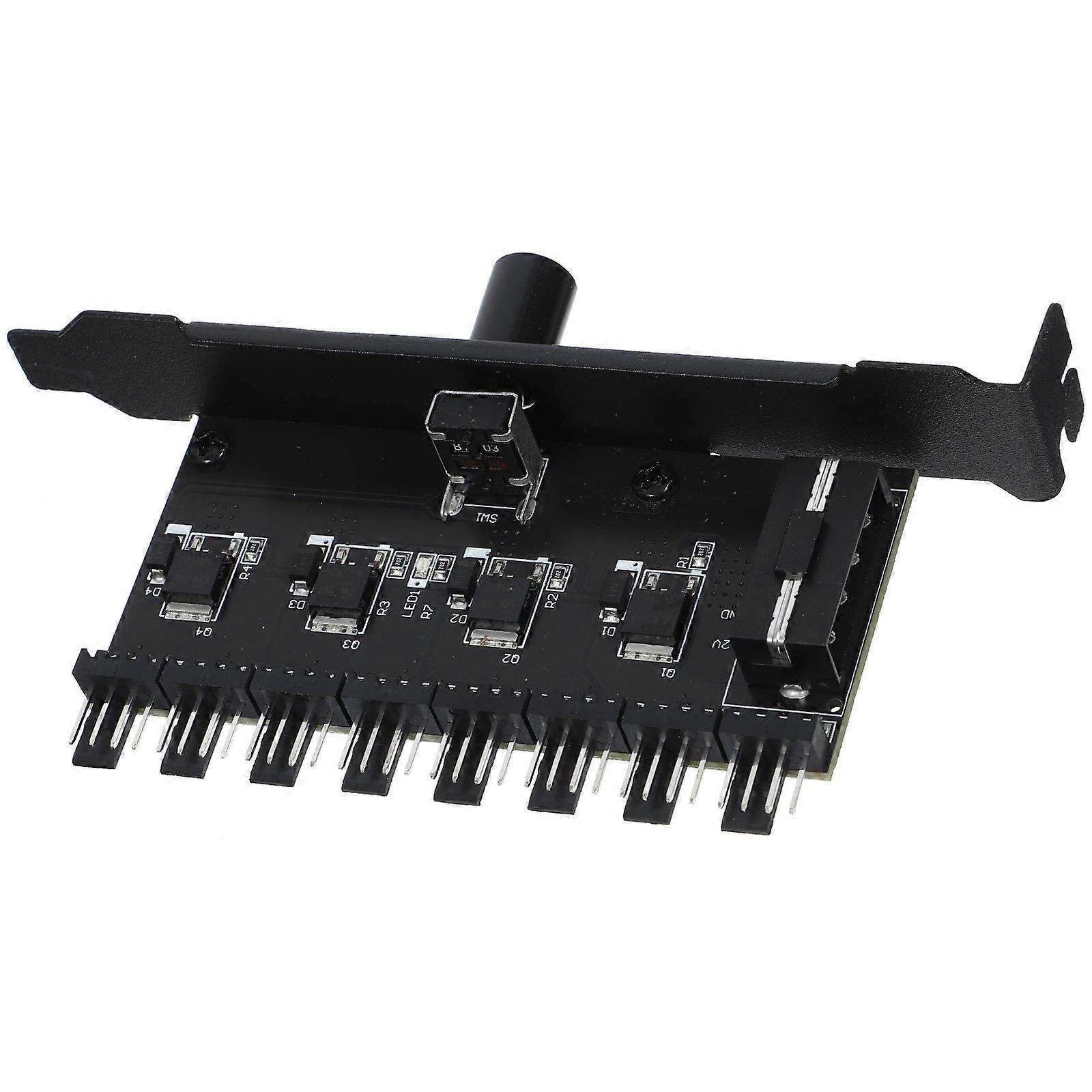 Cooling Fan Hub Fan Controller for Pc 2Pcs Extension Adapter Replacement
