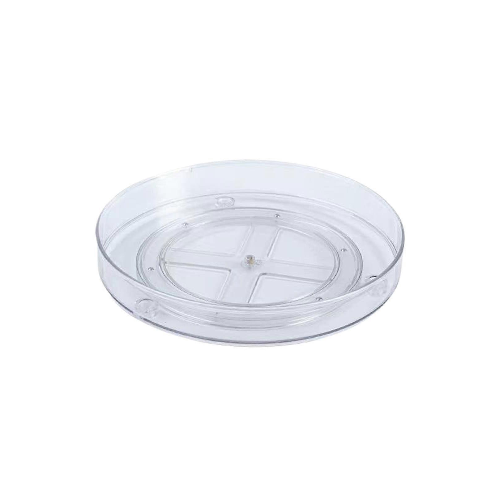 Kitchen Storage Rack Transparent PET Rotating Box For Easy Retrieval And Access Rotating Storage Box