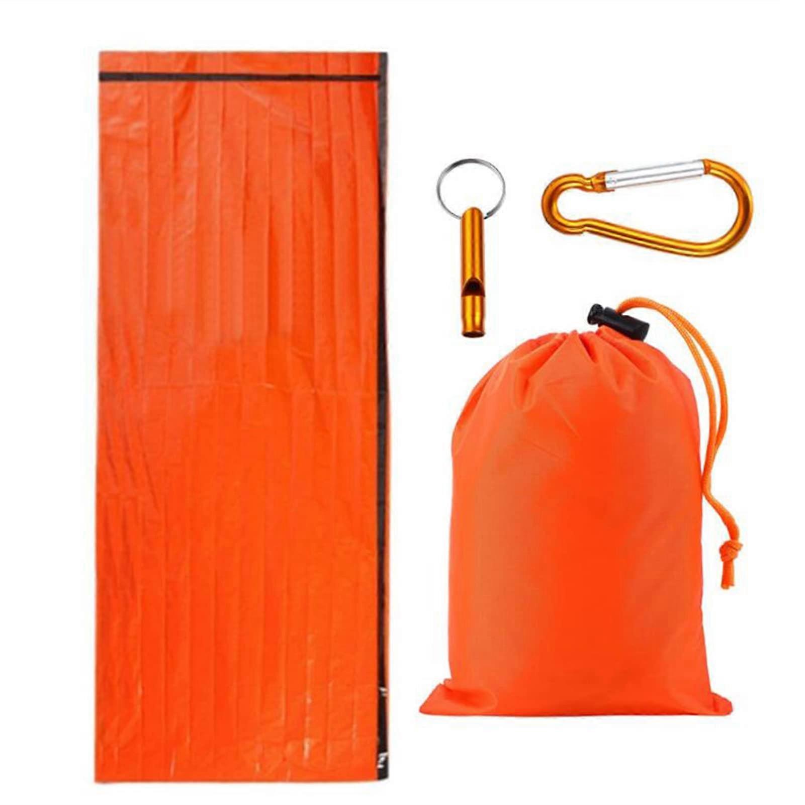 Überlebensschlafsack, Notfall-Camping-Thermoschlafsack, wiederverwendbar, für Outdoor-Wanderungen, Notfall-Rettungsdecke