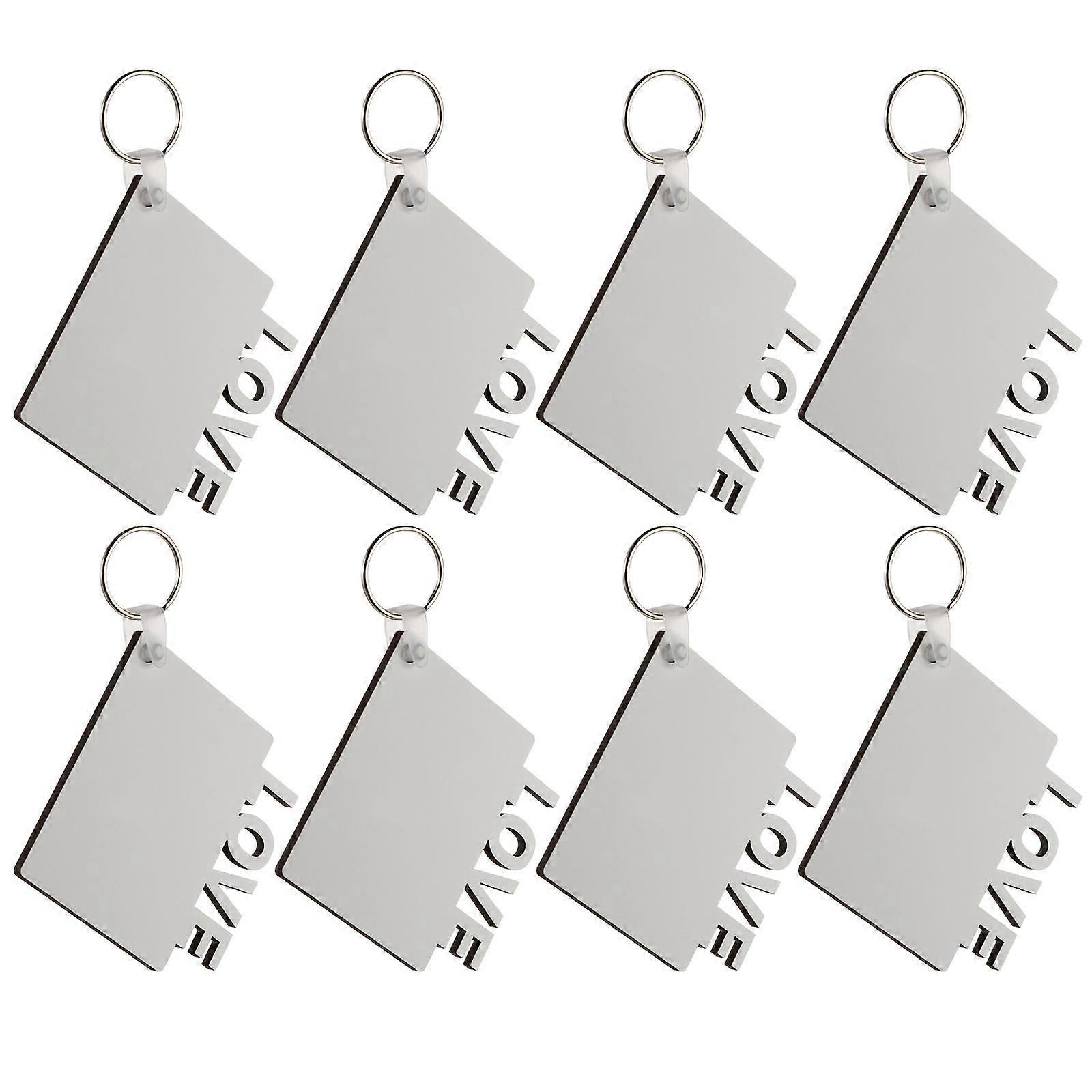 Sublimation Wooden Key Chain for DIY Project 8Pcs Craft Blanks