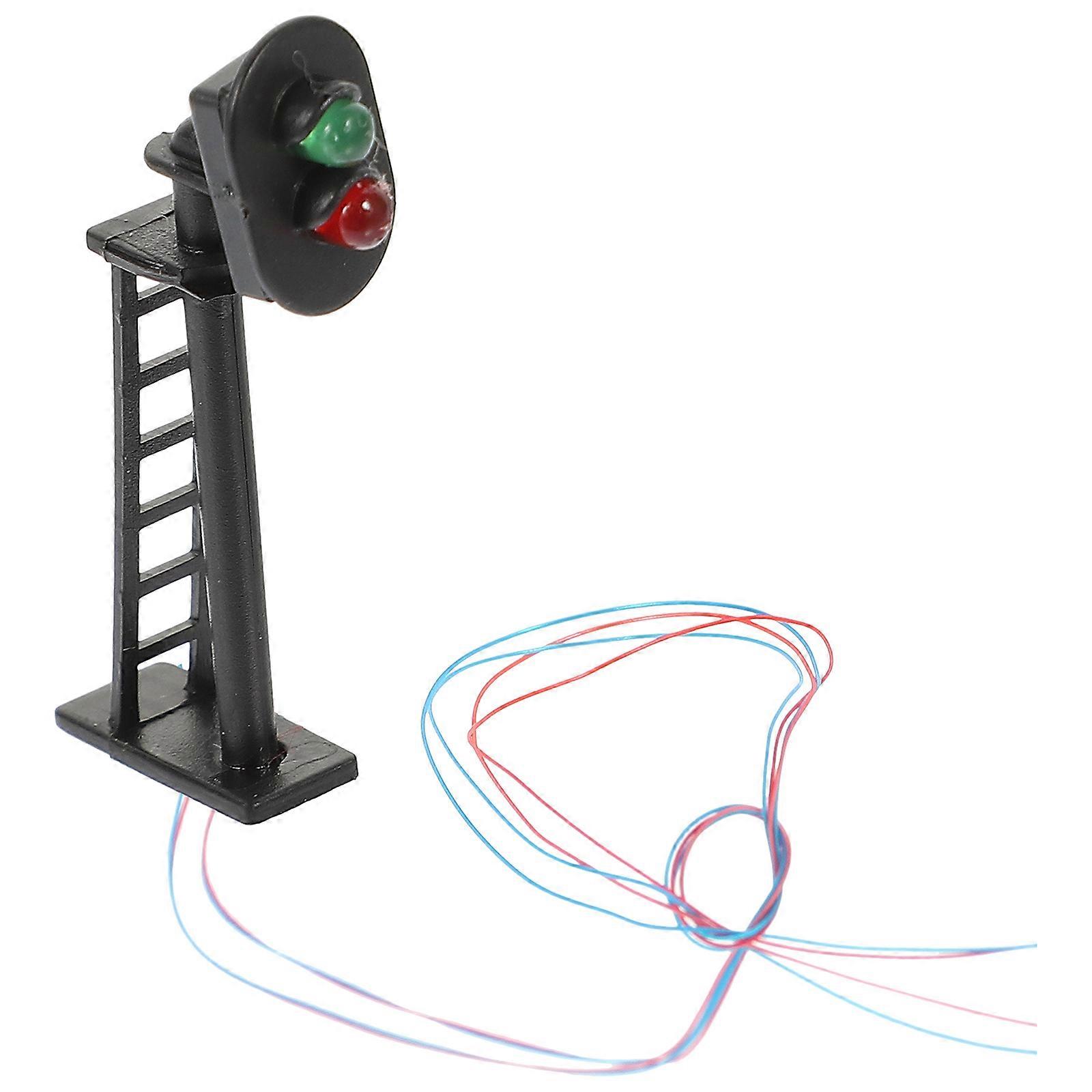 Sand Table Signal Model Miniature Traffic Light for Decoration 2Pcs Black