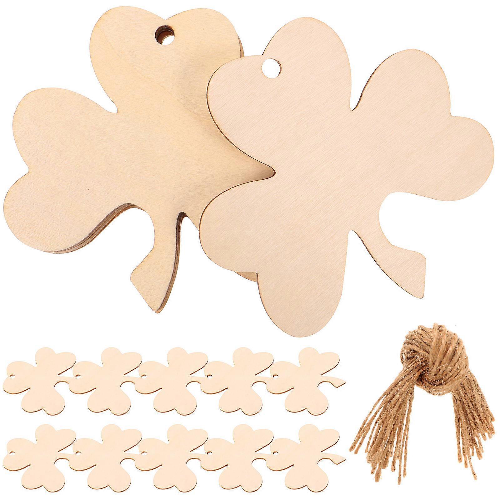 60 Pcs Wood Cutouts Shape Suitable For Children Craft Needs Unfinished And Safe For DIY Activities