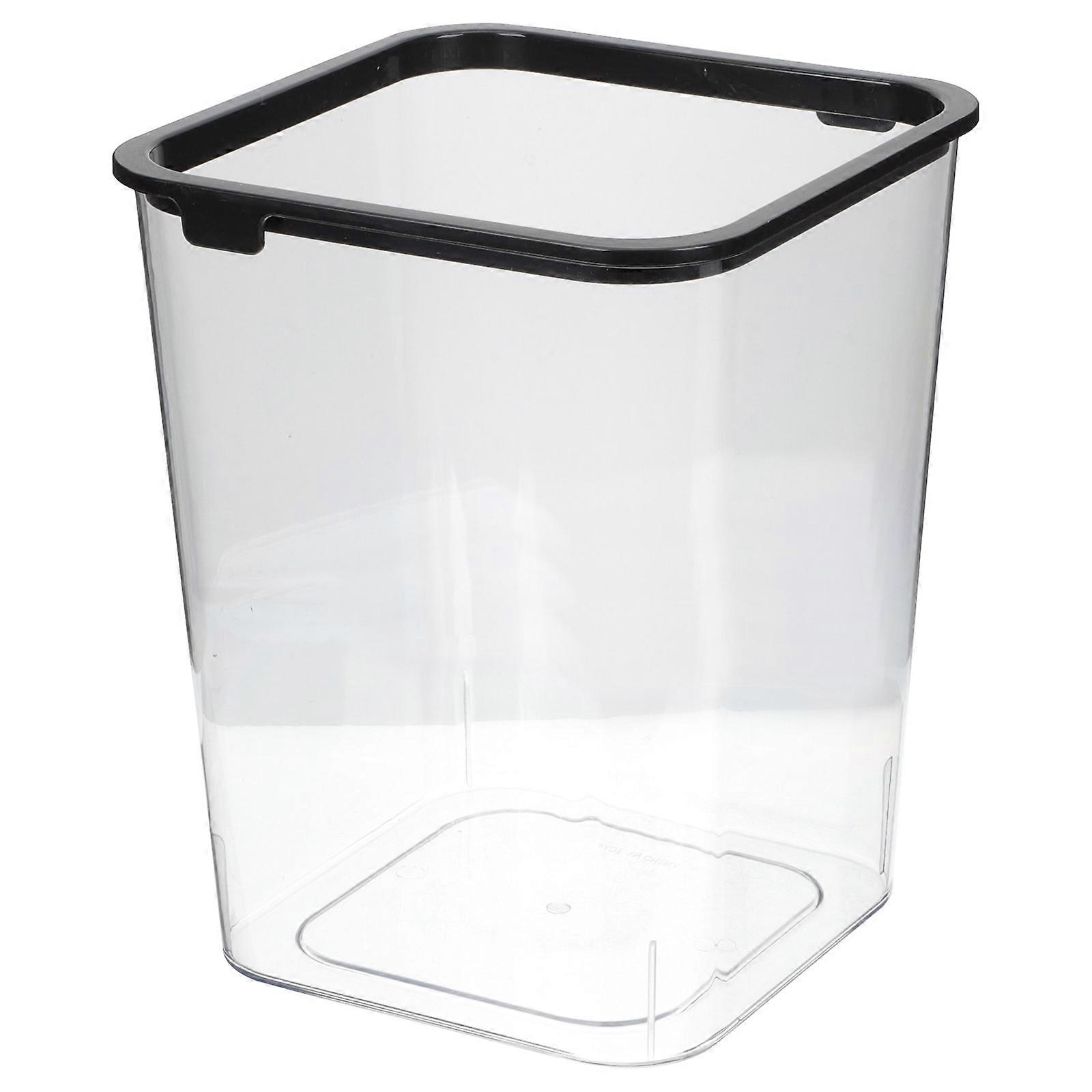 Decorative Transparent Garbage Can Plastic Wastebasket for Storage