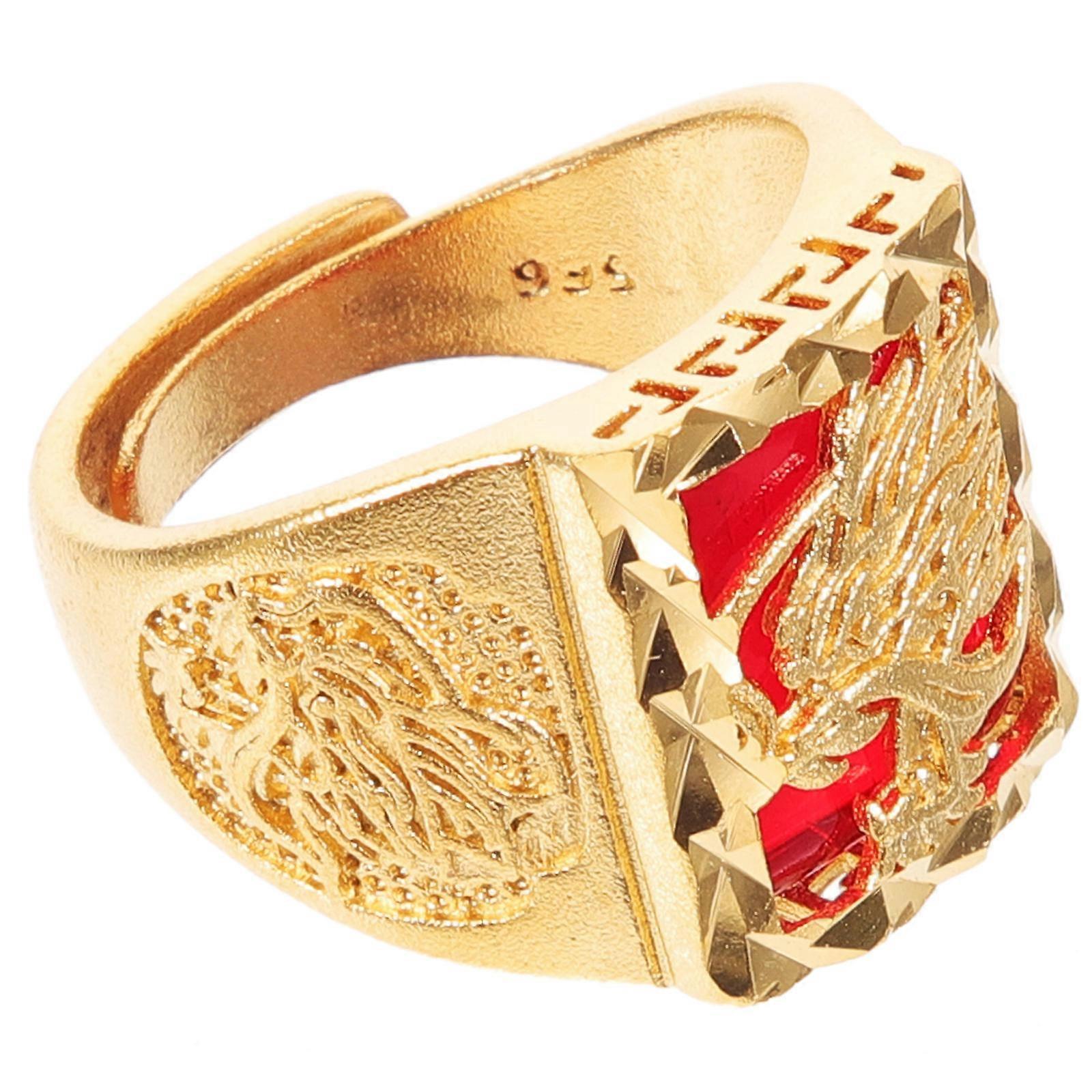 3Pcs Adjustable Dragon Open Ring for Men Crafted in Copper Gold