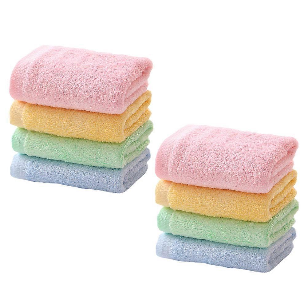 Absorbent Kids Face Towels 8Pcs Soft Fluffy Rectangular Home Use 52x26cm