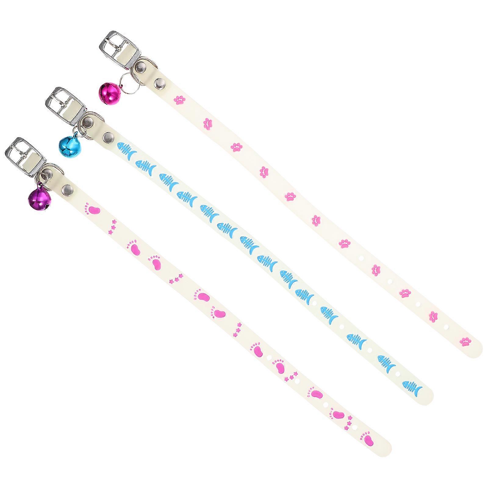 Dog Collar for Pet Use 12Pcs Fluorescent Silicone Puppy Decorative Collar