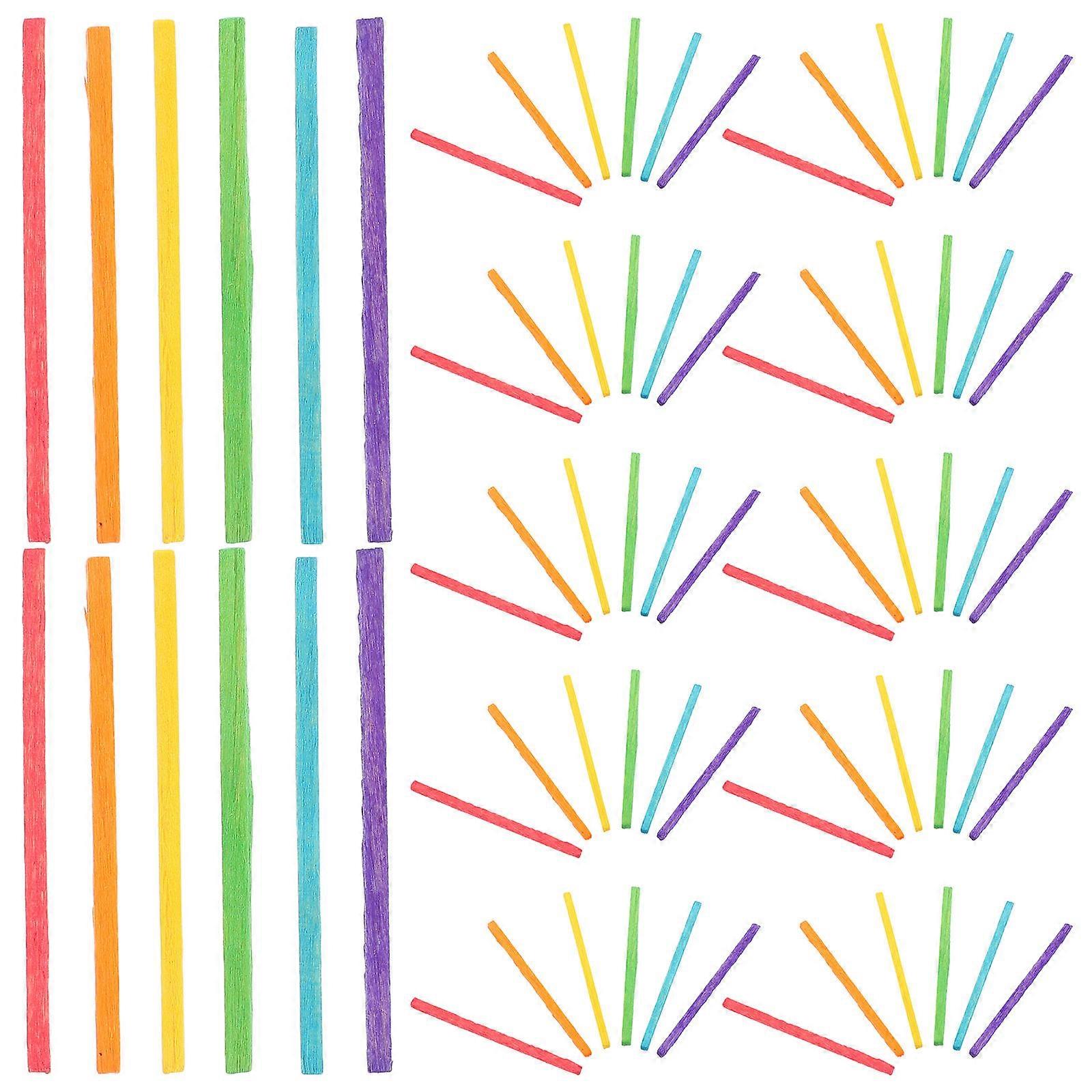 Assorted Color Wood Craft Matchsticks for Kindergarten DIY