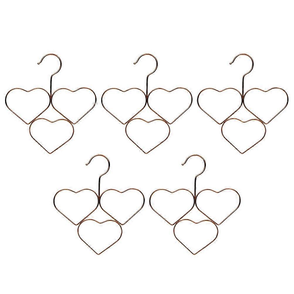 Multi-Function Scarf Hanger Heart Shape Clothes Hangers 20Pcs Rose Gold