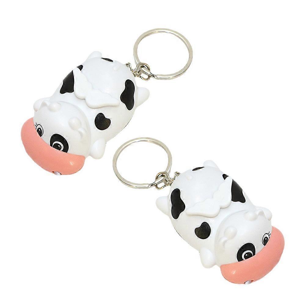 Adorable Cows Designed Key Pendant for Handbag Hanging 4Pcs Set