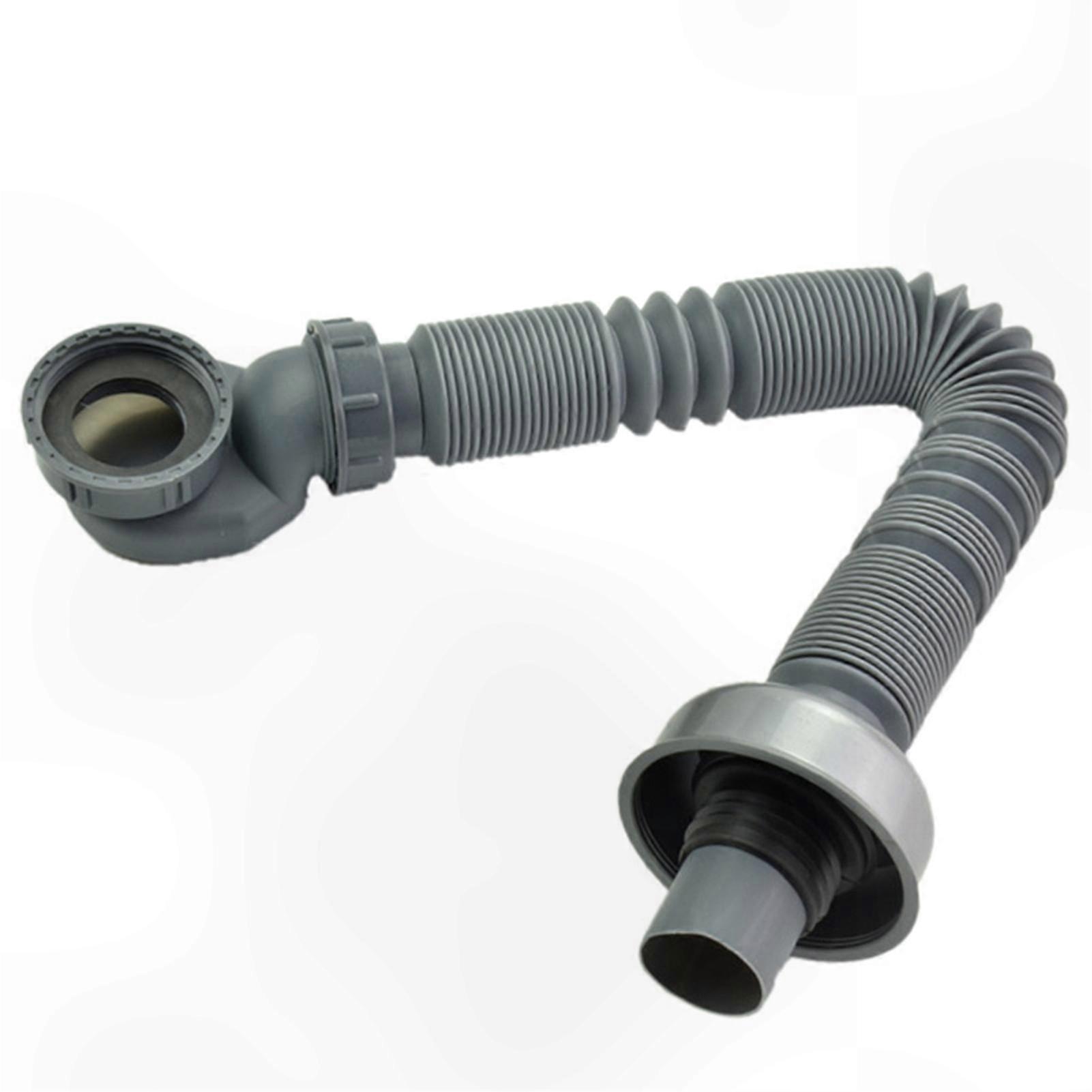 Flexible Adjustable Drain Hose for Sinks with 45-48mm Threaded Connection, 90cm Length
