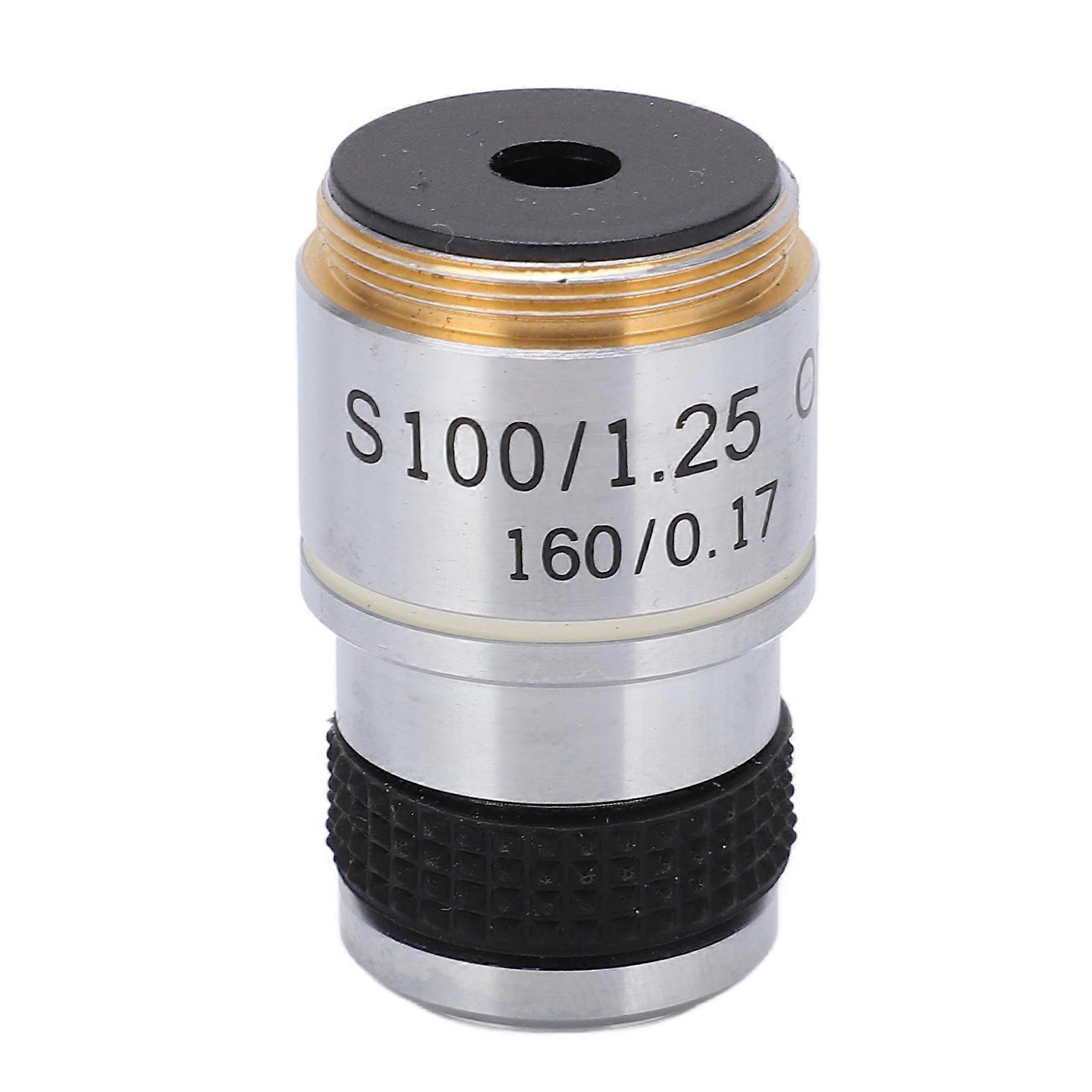 Achromatic Microscope Objective S100/1.25 Oil HD Biological Lens