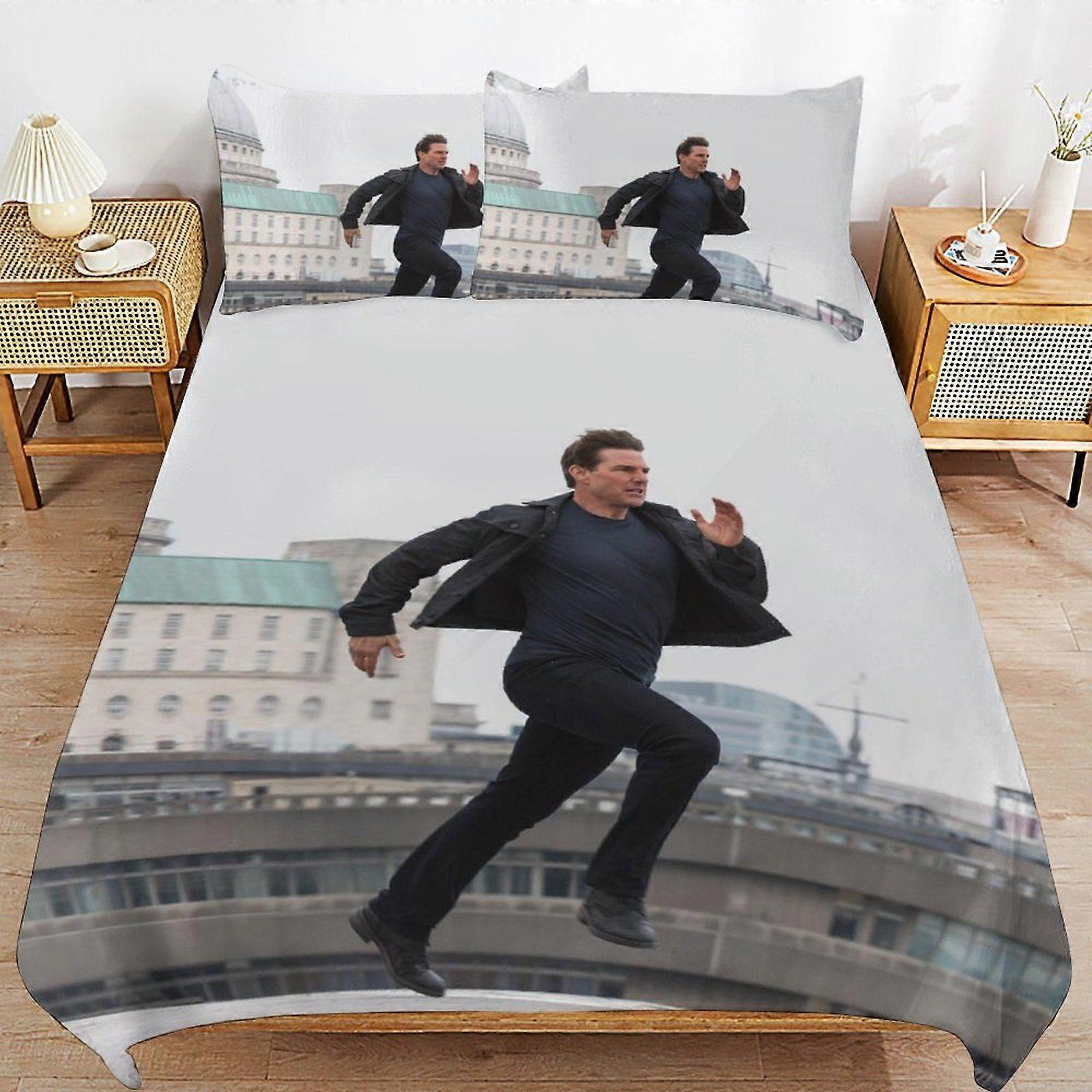 e466 Tom Cruise Bedding System Smooth Fabric Zipper Closure Comfortable Texture Soft Feel Duvet Cover Sets Pack d466