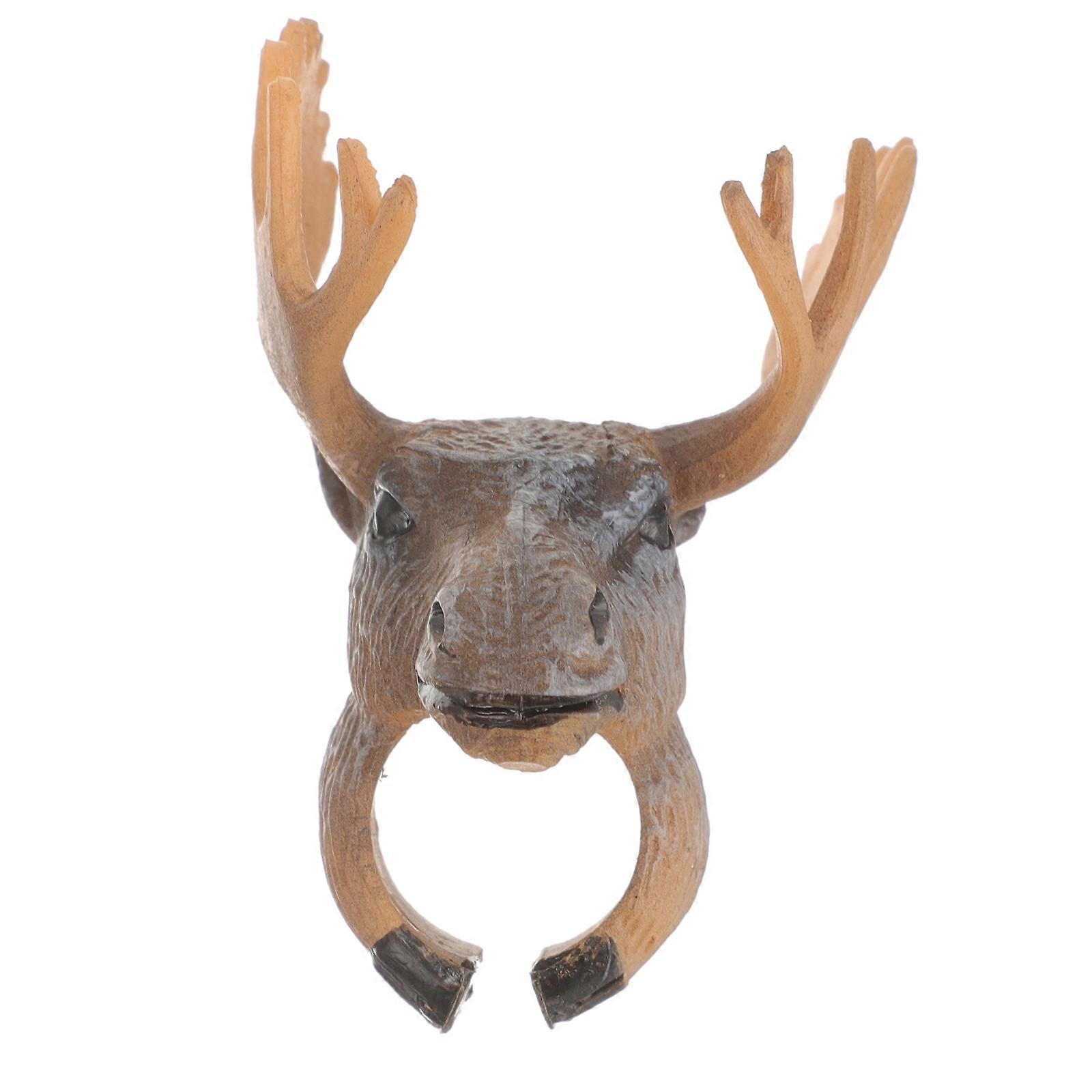 Animal Ring Chunky Ring for Party Decorating 2Pcs Multi Color PVC Material