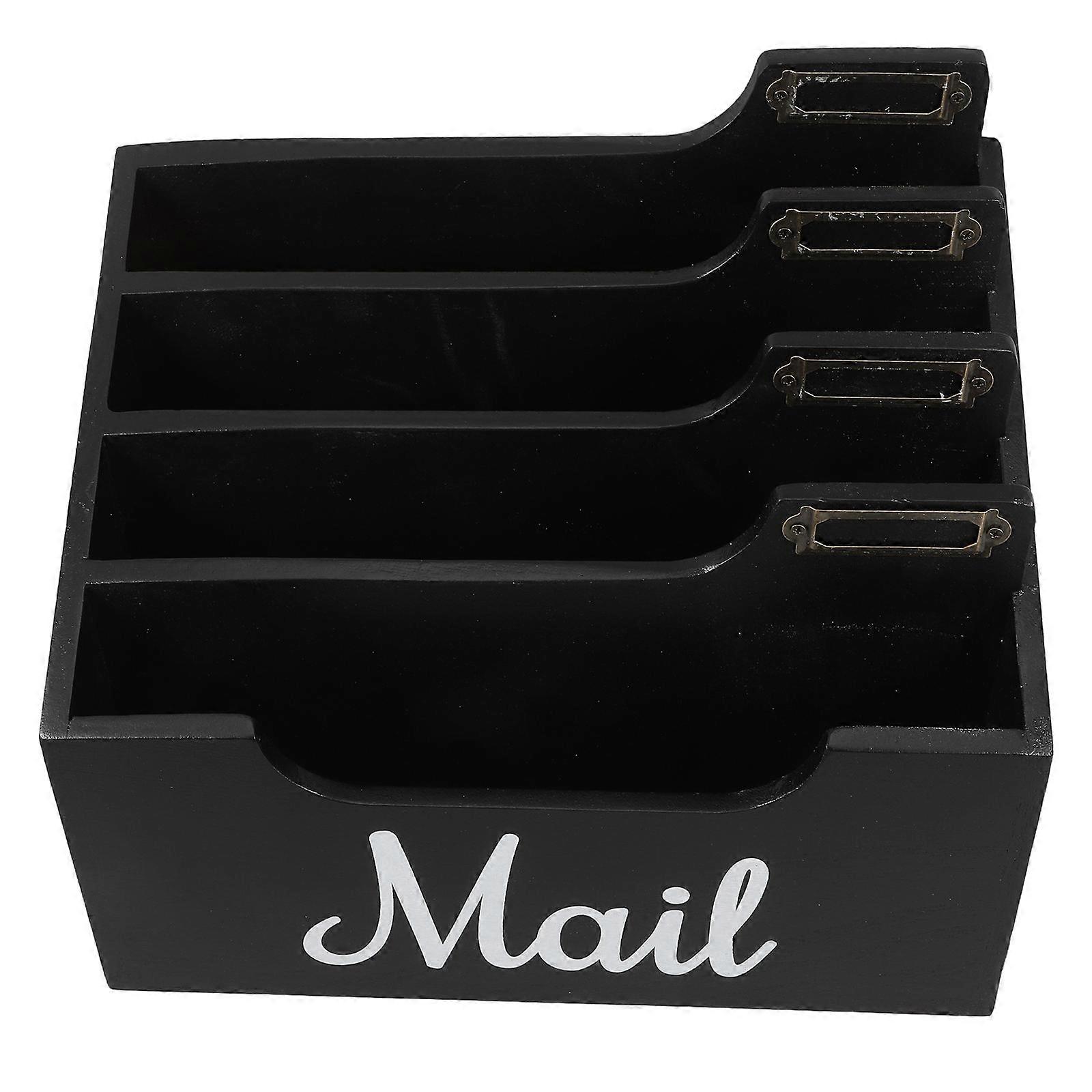 Wooden Letter Storage Box For Adults And Children Ideal For Countertop Usage With Smooth Finish 1Pcs
