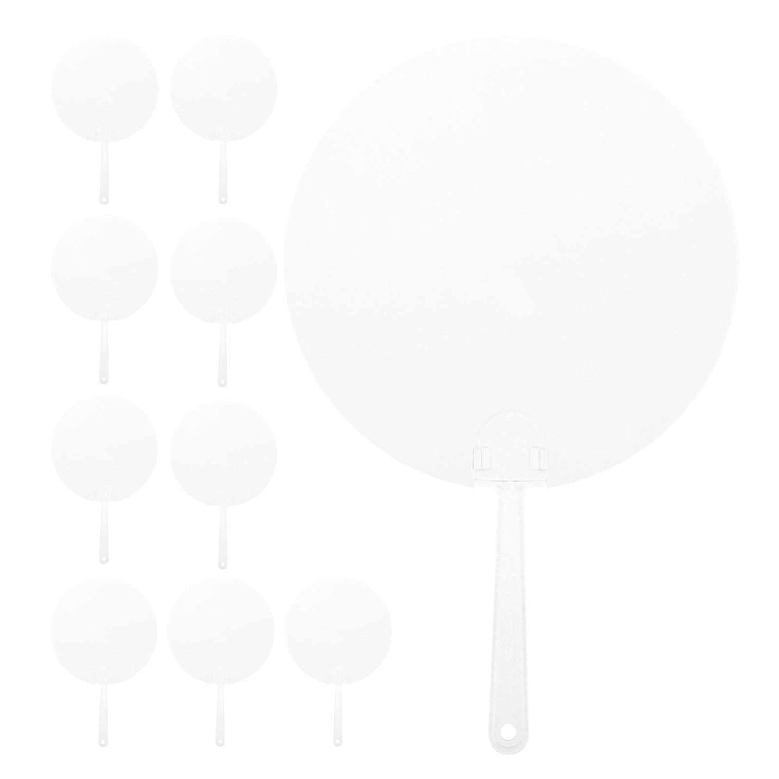 Performance Fan Clear Round Multi-functional Stage Performance 27.00X17.00X0.10CM Summer Cooling 10Pcs