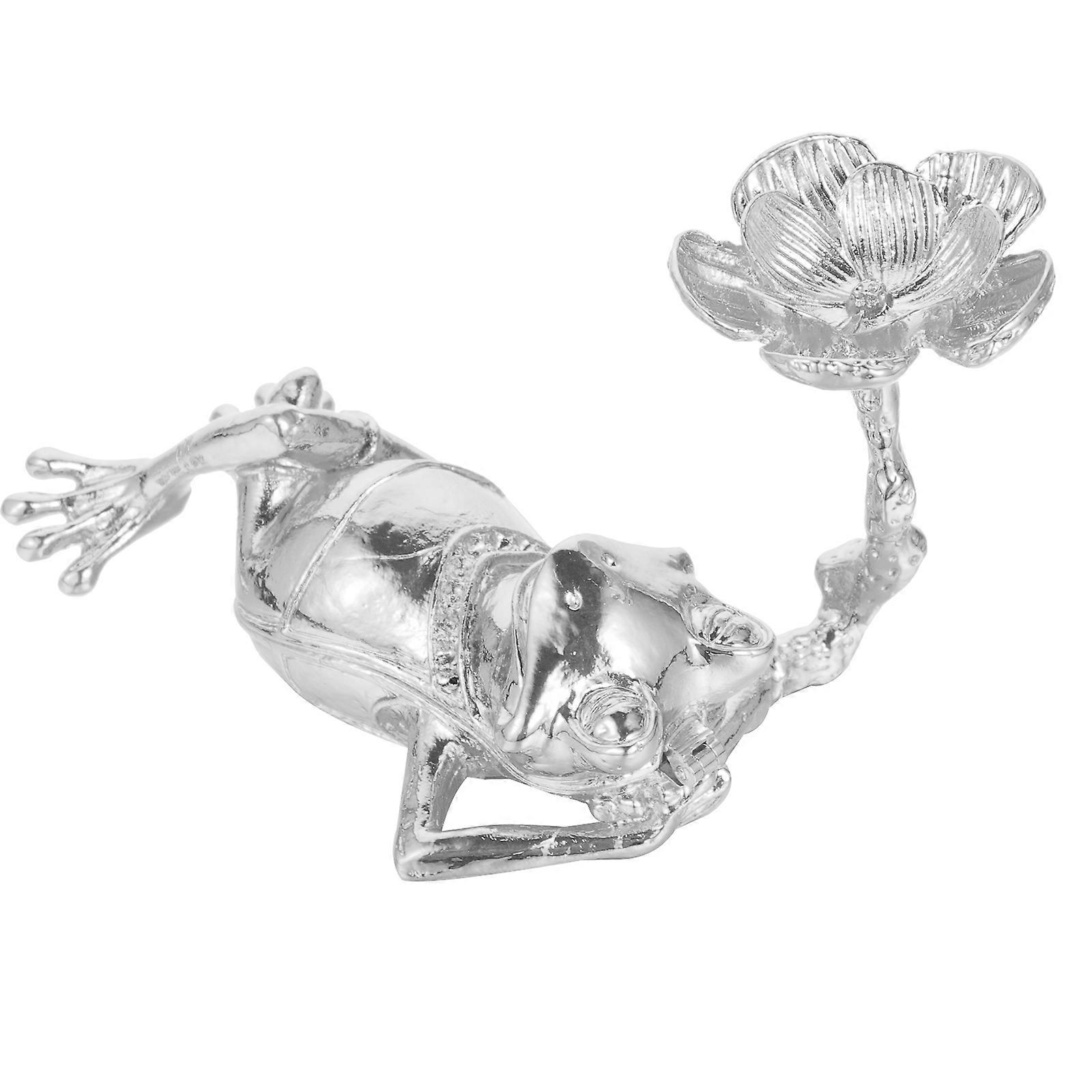 Metal Crystal Ball Stand Frog Shape Alloy Display Rack for 4Pcs Crystal Balls