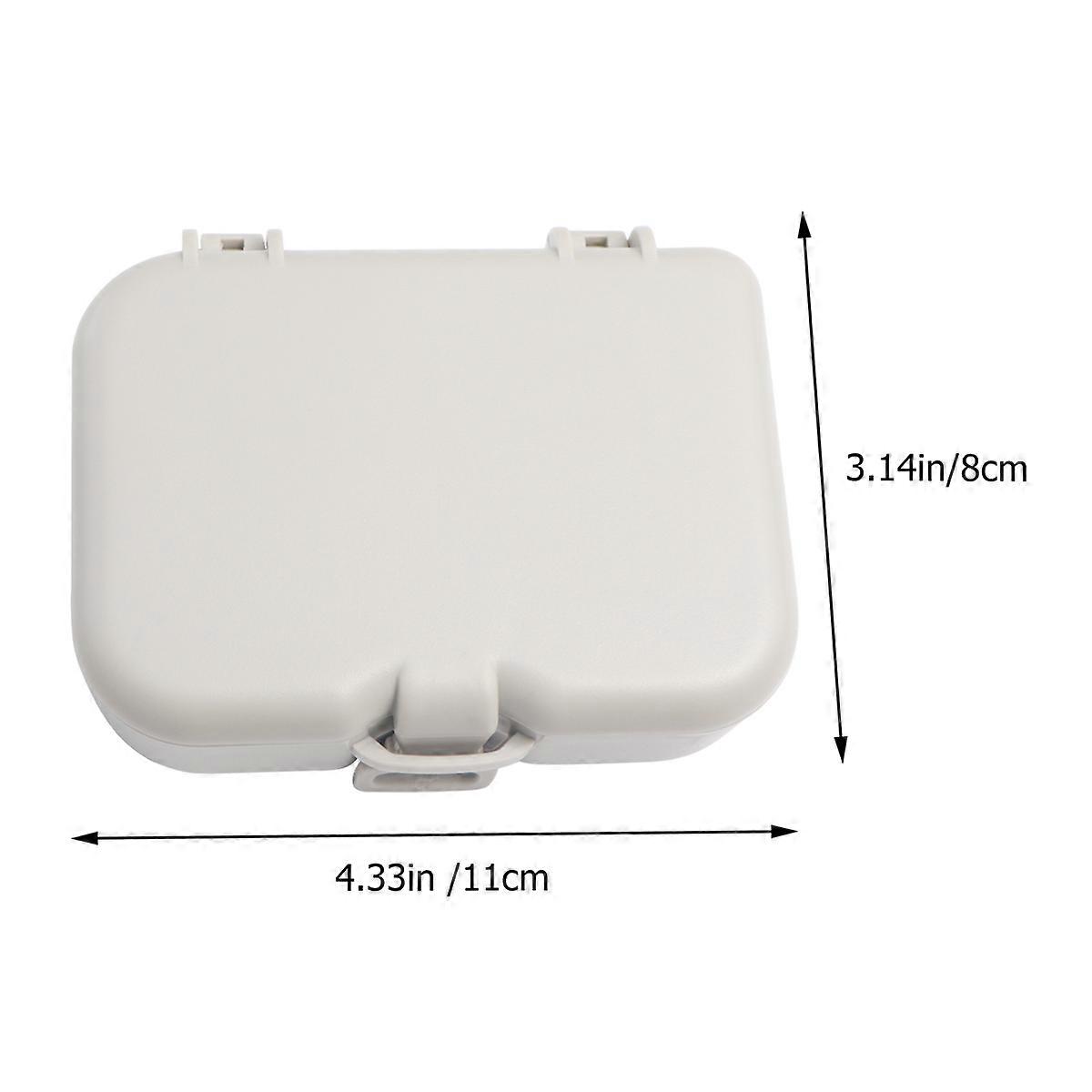 Portable 1PC Denture Cleaning Case Rectangular Storage Box For Travel And Outdoor Activities With Brush