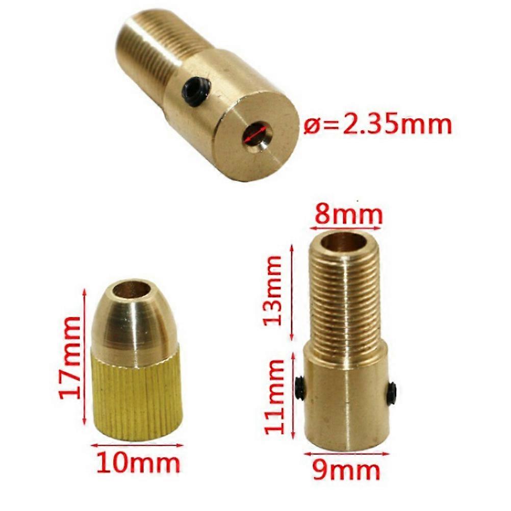 Multi-Function Micro Self-Tightening Drill Chuck 14 Pcs Golden Brass Drill Clamp Compatible With Rotary Tool Applications