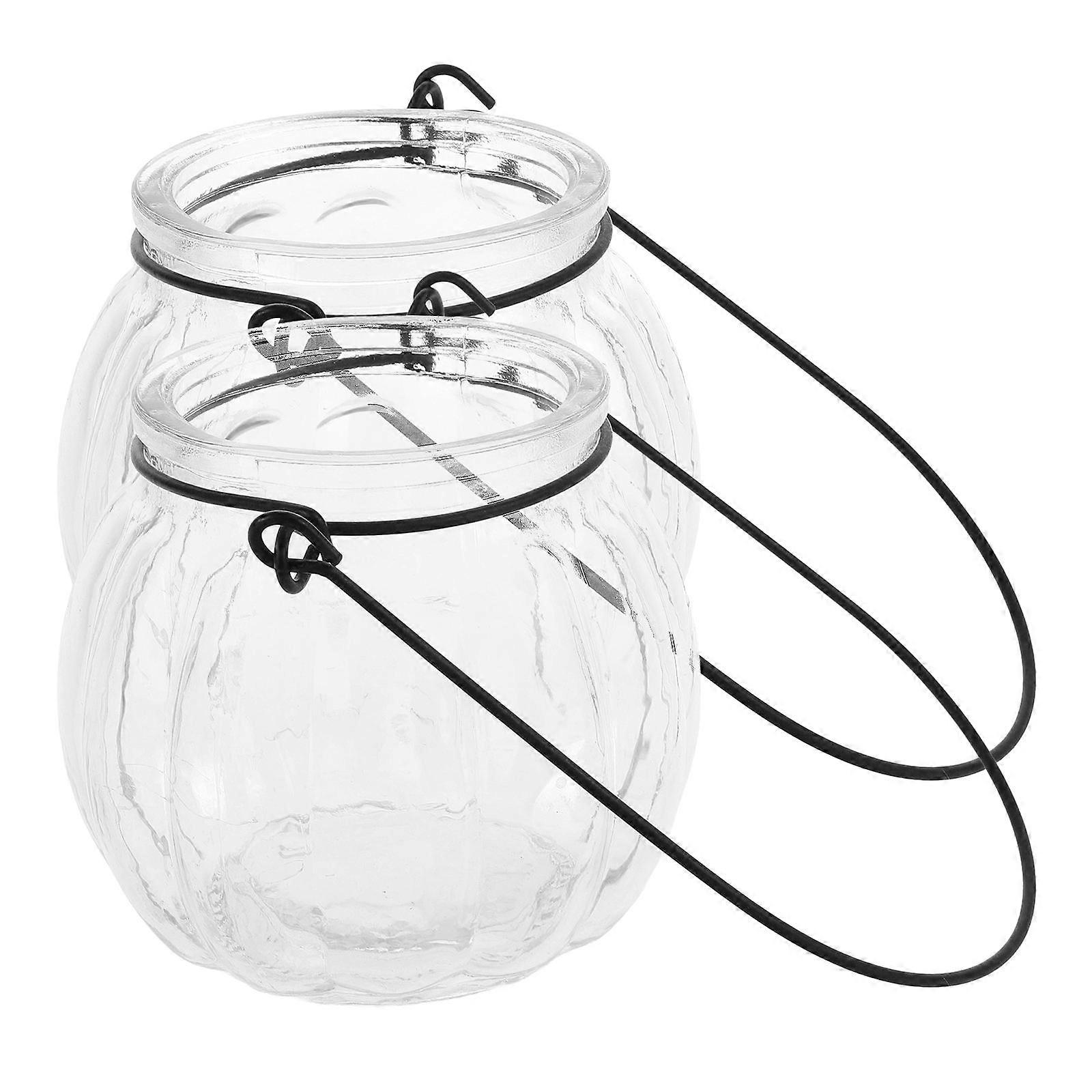 Pumpkin Candle Holders for Aromatherapy 4Pcs Clear