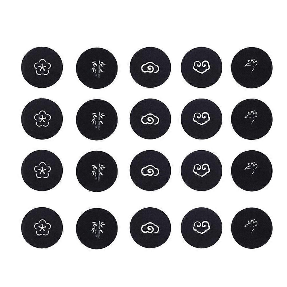Drink Coaster Felt Water-Absorb Coaster Set for Table Use 60Pcs Black