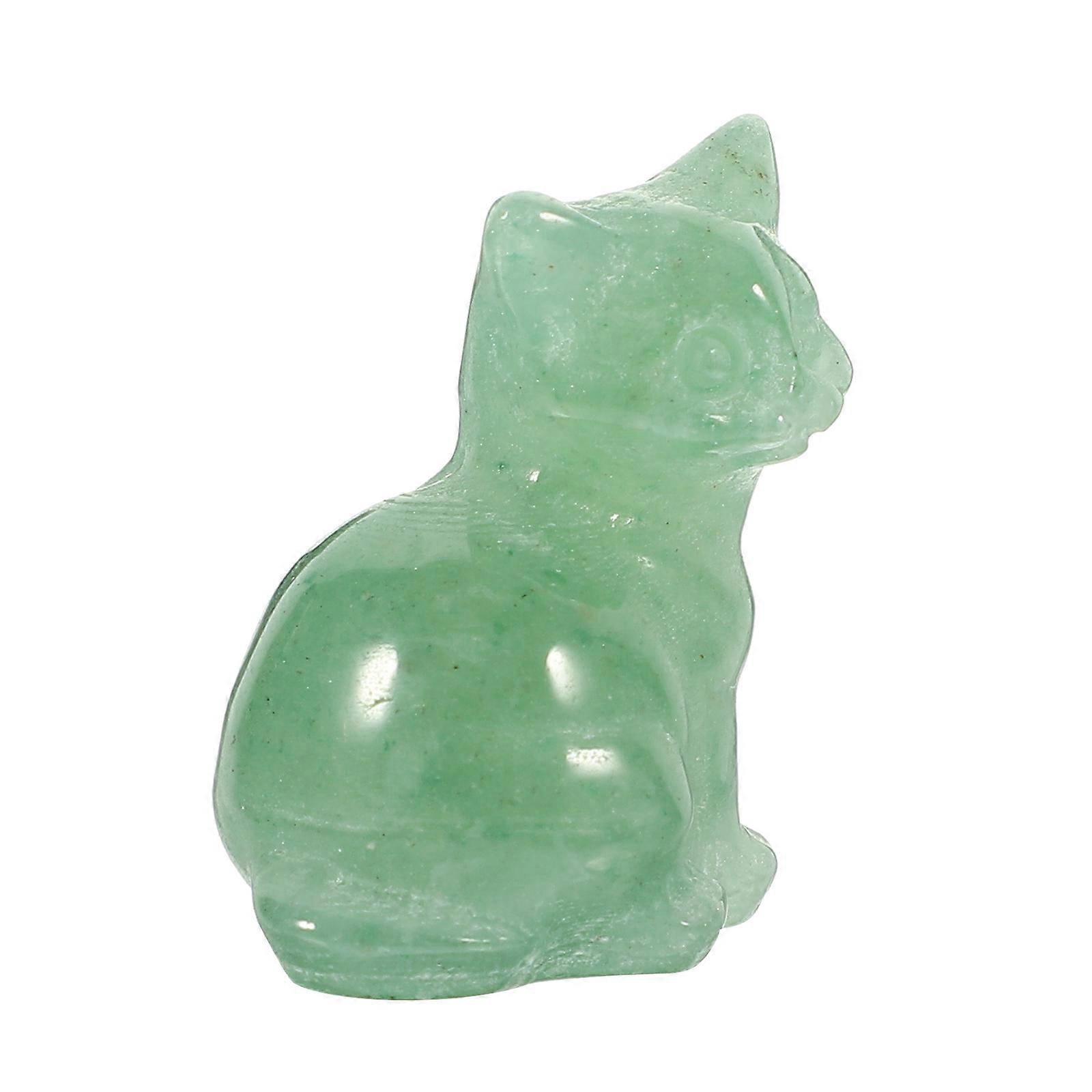 Miniature Cat Decor 2Pcs Tabletop Decor For Aquarium And Micro-landscape With Crystal Craft