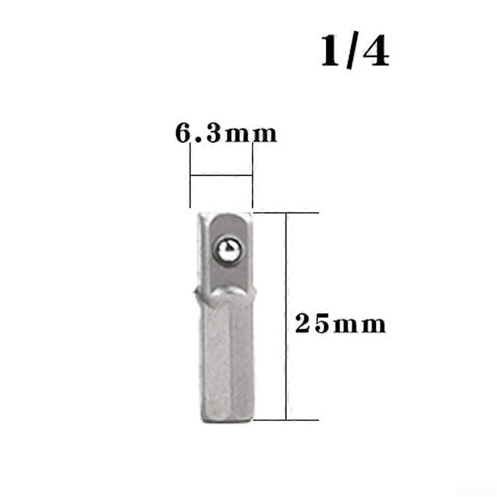 1/4" Drill Socket Adapter for Impact Driver Hex Shank to Square Socket Extension