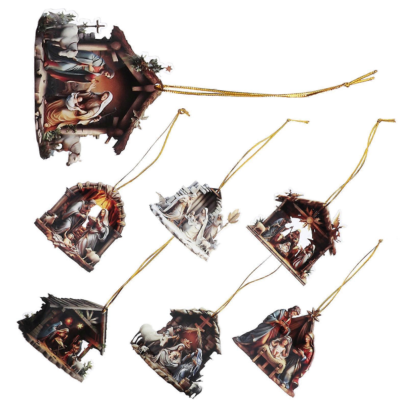 Assorted Acrylic Nativity Scene Ornament for Decoration 35Pcs Set