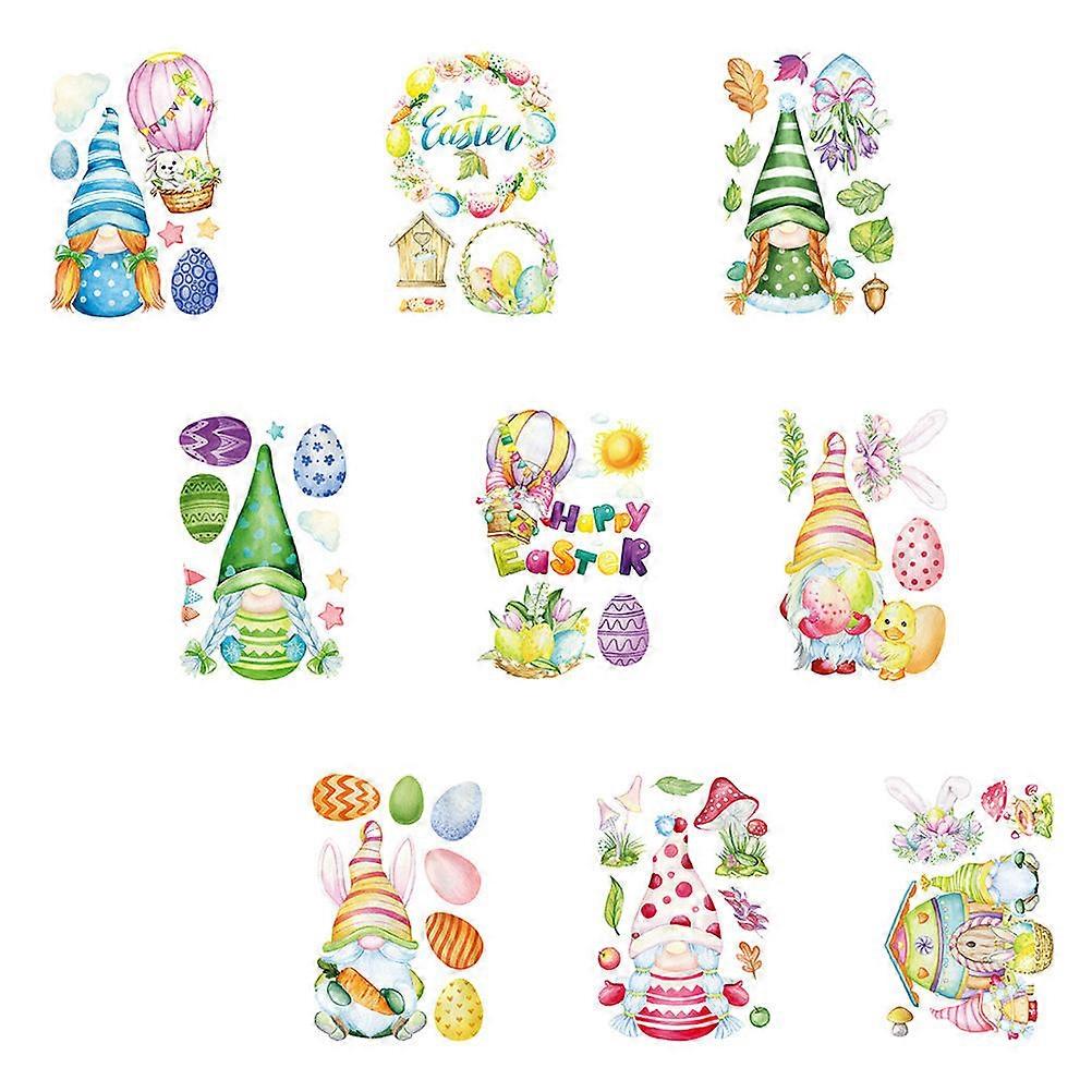 Easter Theme Wall Decal 18 Sheets Bunny Stickers Glass Door Decor 20X30CM Decorative Function