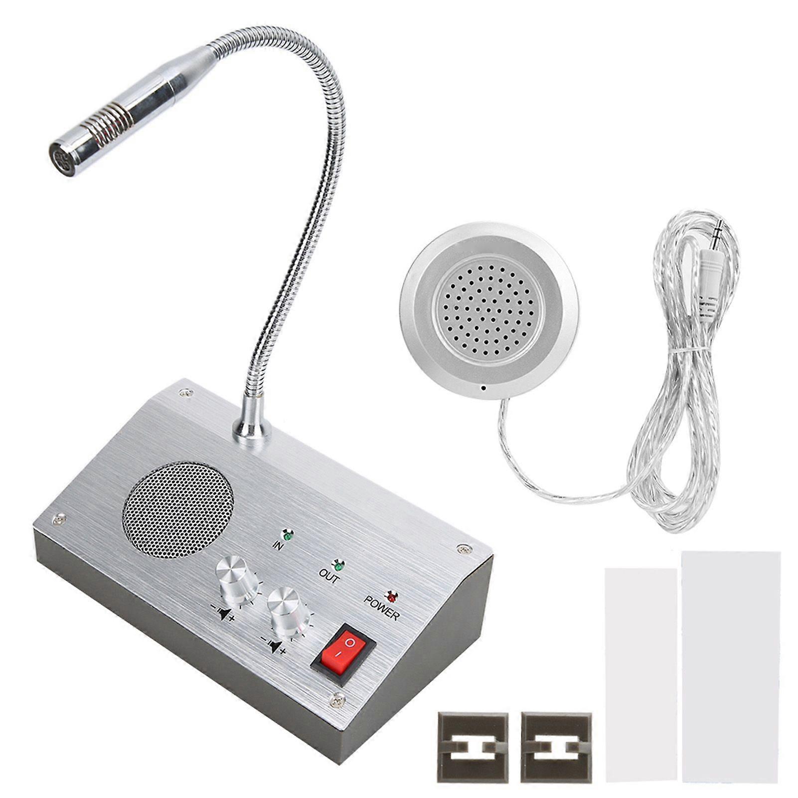 Noise Free Dual way Bank/Office Store Station Window Counter Intercom Walkie Talkie