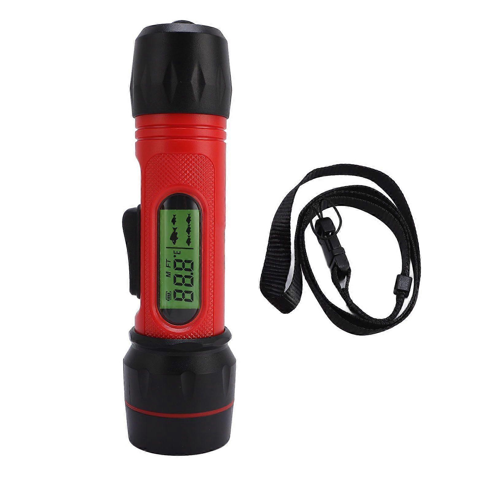 Sonar Fish Finder Wireless Water Resistant Ice Fishing Fish Finder Portable Fish Depth Finder Handheld for Kayak Boat LCD Display