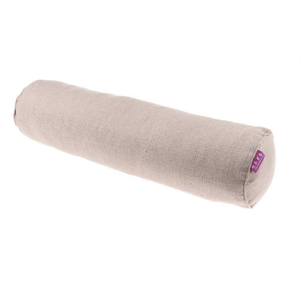 Neck Roll Pillow Round Cervical Support Linen 15x60cm Spine Pillow For Neck Pain Home Use