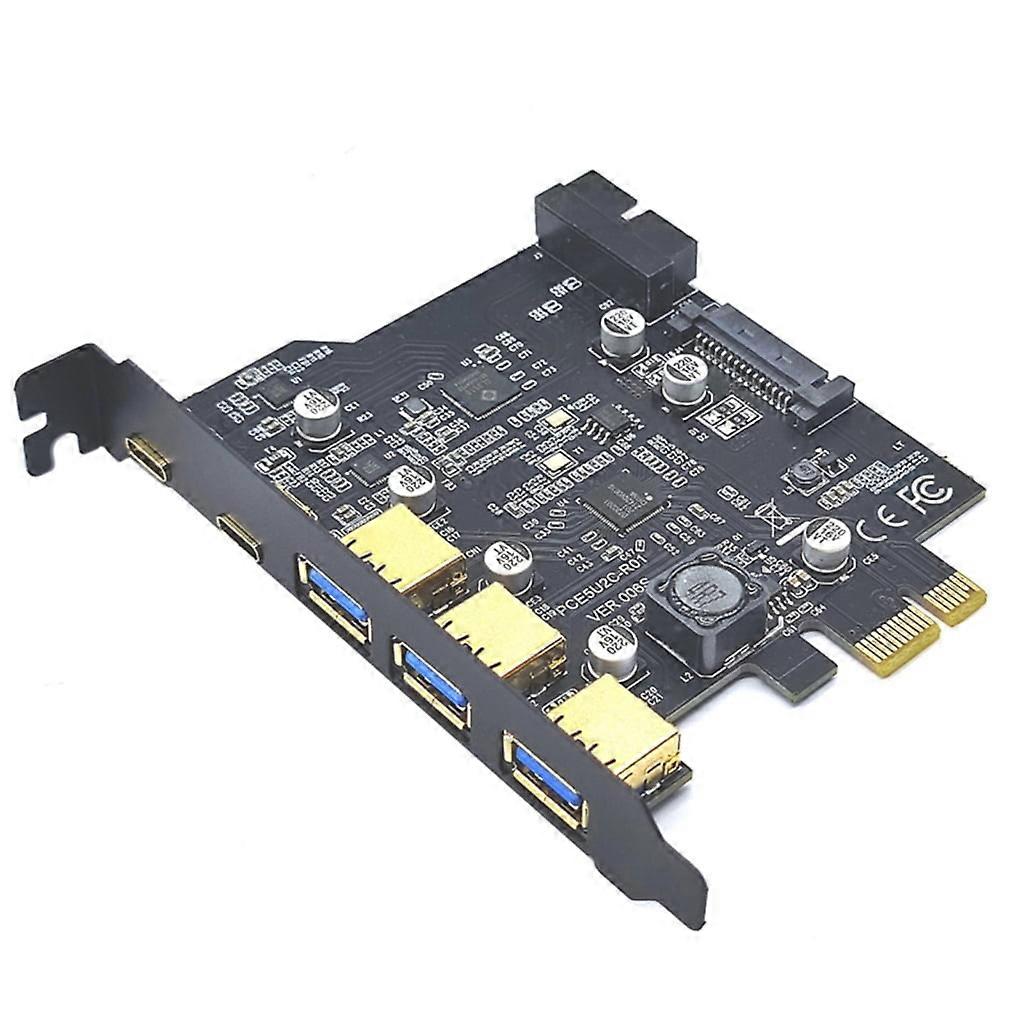 Expand Your Computer's Ports with USB 3.2 Gen2 Type C PCIE Card Hub - PCI-E Adapter