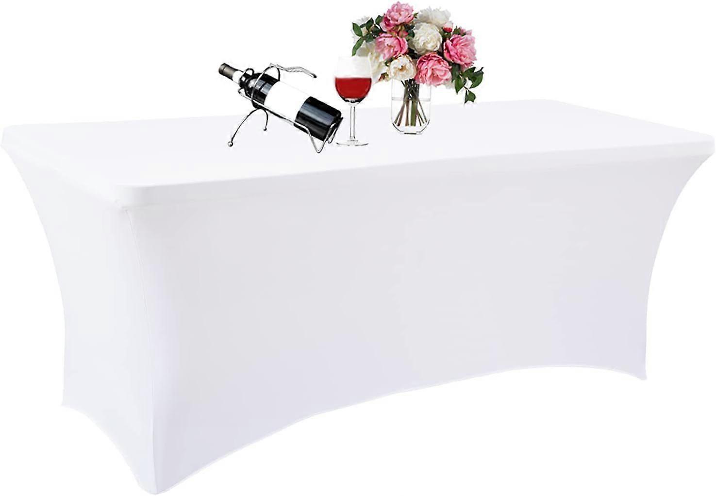 Table Covers Tablecloth, Spandex Stretch Lycra Table Cloth Cover 6ft Rectangular