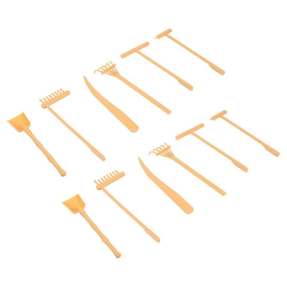 Yellow Zen Garden Tools for Sand Table Craft 8Sets