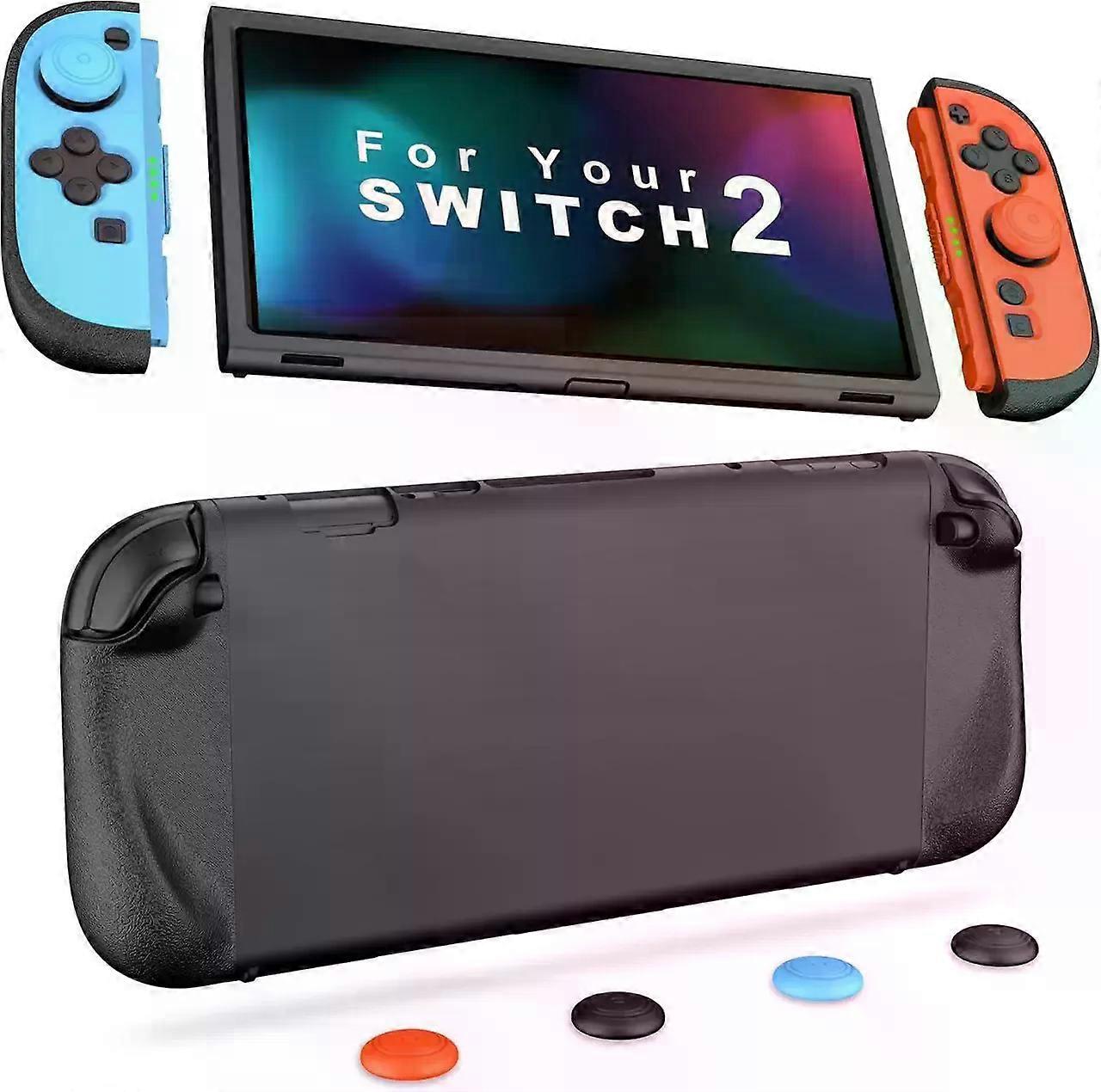 Protective Silicone Case Compatible with Nintendo Switch 2 2025, Soft Slim Cover Protector, Grip Cover for Joy-Con, Split Design, Anti-Scratch, Shock-