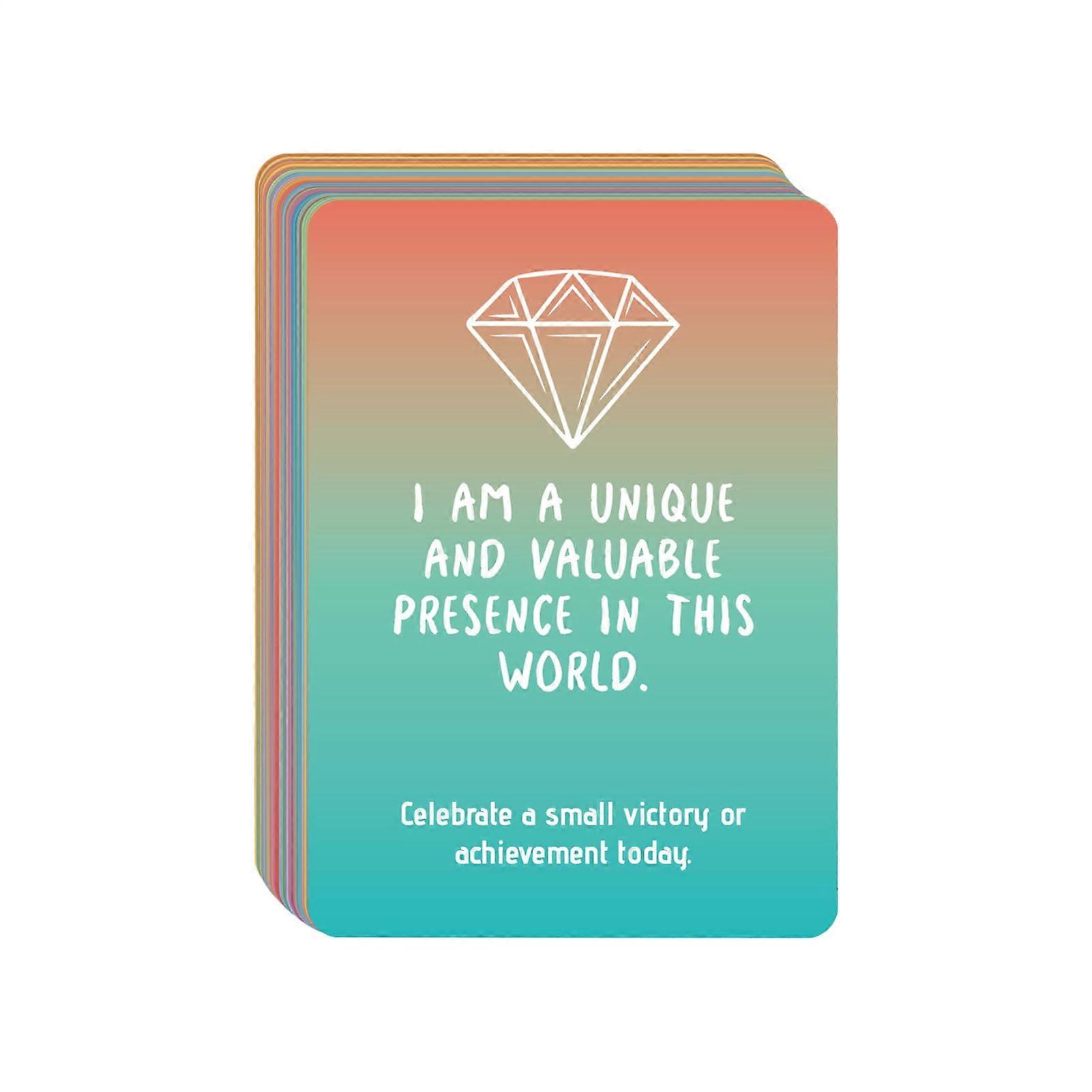 Affirmation Cards for Strong Self-Identity | 50 Motivational Stress Relief Tools for Meditation and Positive Growth