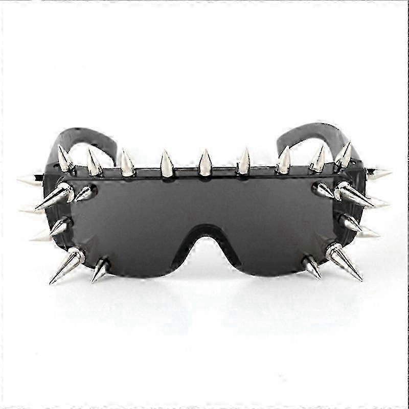 Steampunk Rivet Spike Wild Rock Bar Sunglasses Goggles Women Men Y2k Punk Sun Glasses Metal Futuristic Zonnebrillen Dames 2023