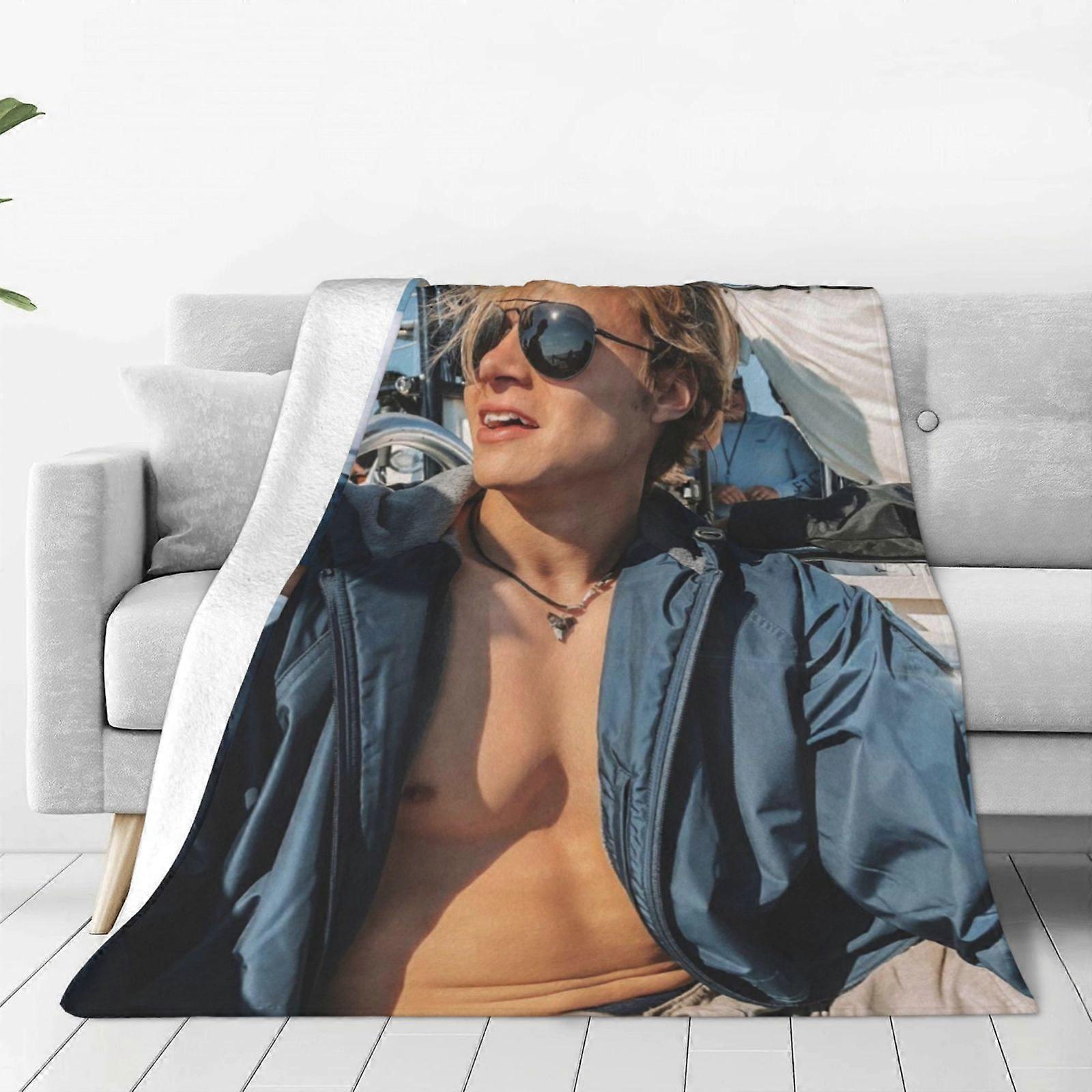 Rudy Pankow Couverture en molleton, couverture floue de luxe confortable ultra douce pour canapé-lit, peluche chaude légère Blankehufhf397