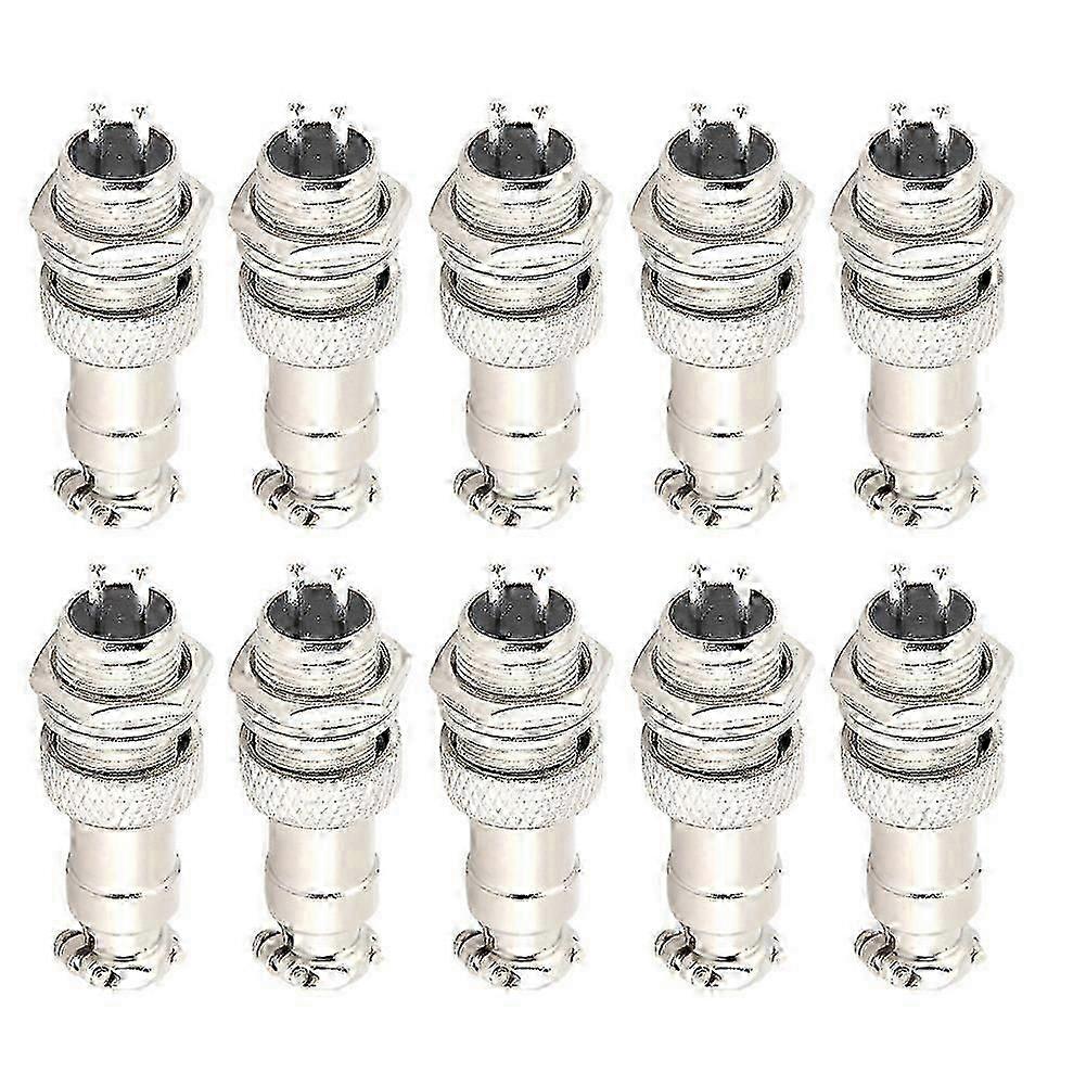 10pcs Aviation Socket Plug GX12-2-Core Connector Signal Transmission