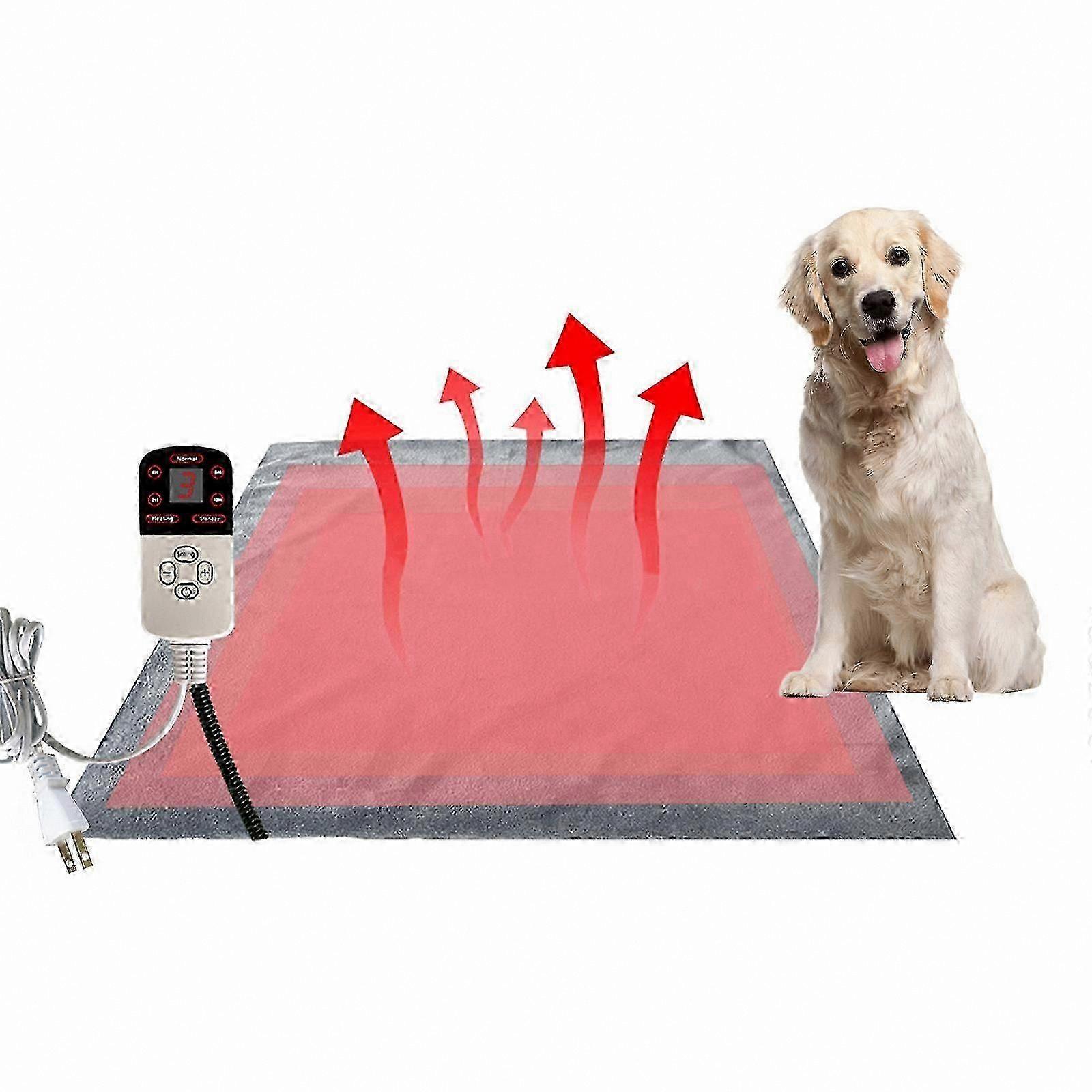 Adjustable Heated Pet Pad with Timer for Cats and Dogs