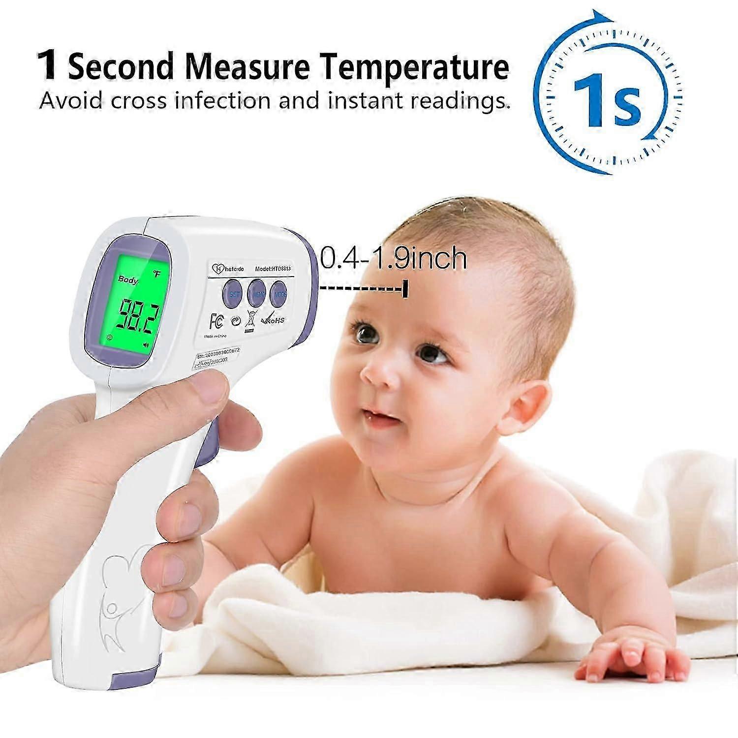 Digital thermometers for adults and children, non-contact forehead thermometers for infants, infrared thermometers in 2 - in - 1 mode, with thermal al