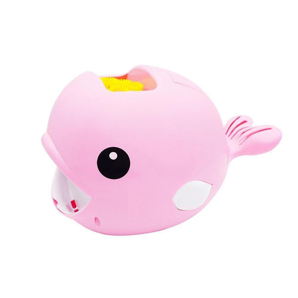 Bubble Blowing Toys Cute Blowing Bubble Machine Cartoon Whale Automatic Bubble Machine Bath Toys Blower Pink