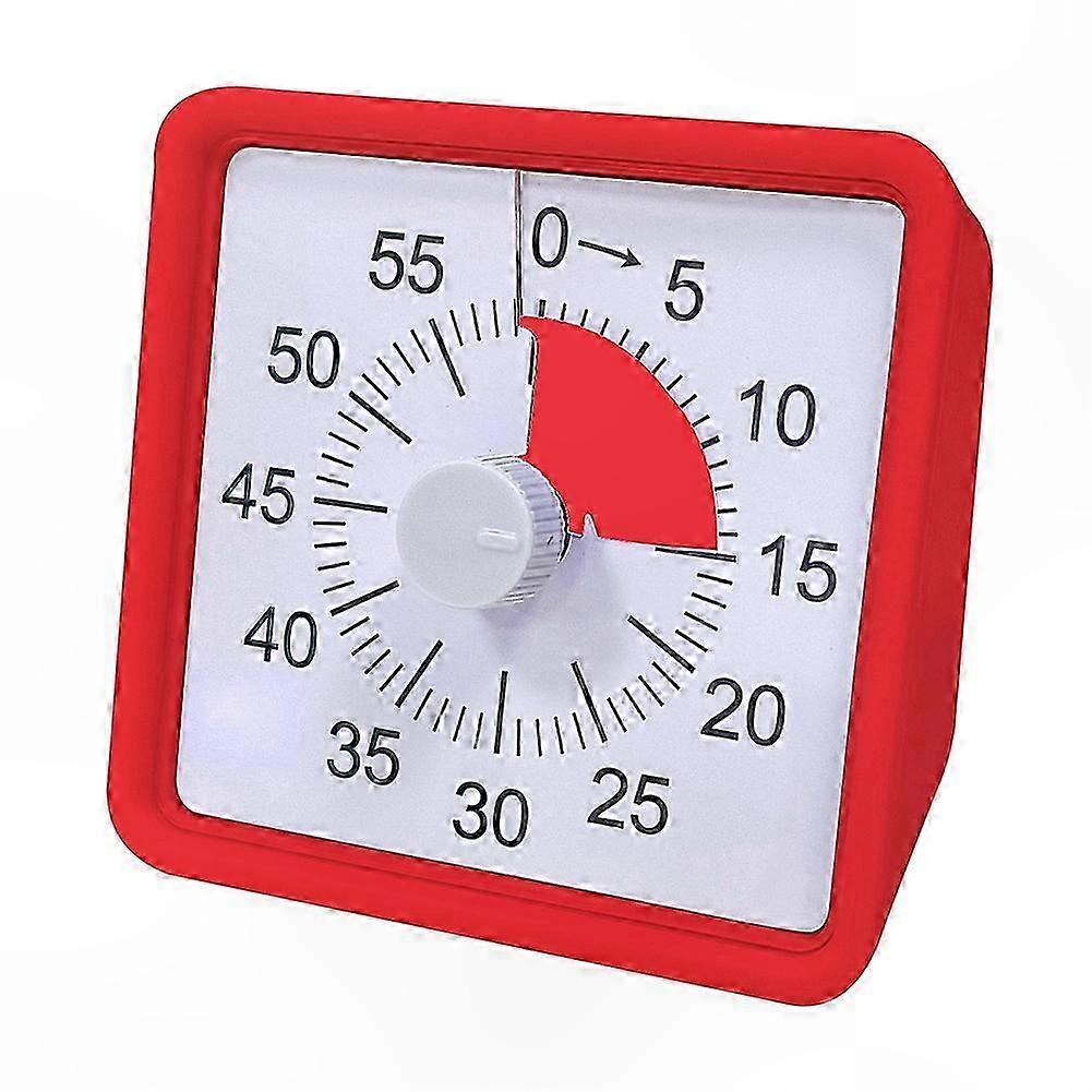 Adjustable 60-Minute Visual Countdown Timer for Home, Office, and Study Use with Silent Operation