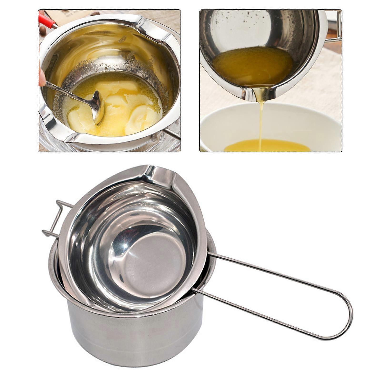 2Pcs Melting Pot Chocolate Butter Baking Melting Stainless Soap Making Melter Tool Handmade DIY