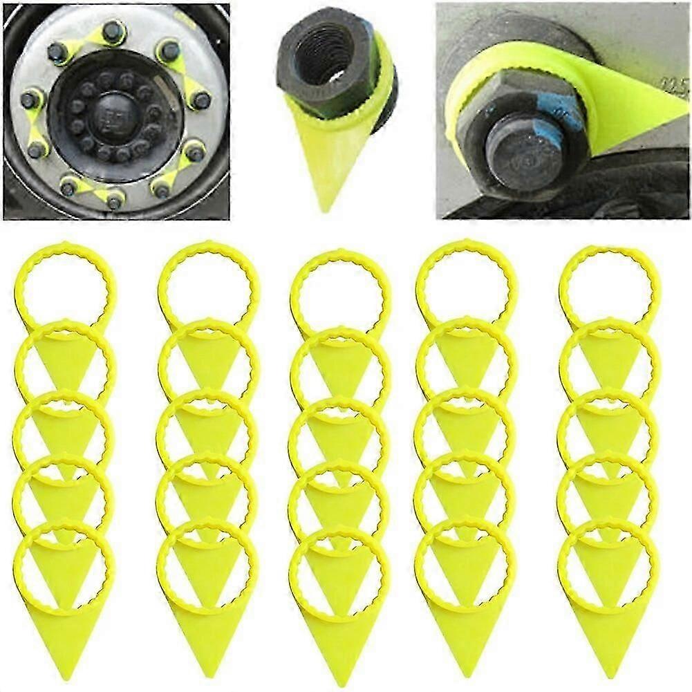25pcs 41mm Radmutter Indikator Auto Radnabe Lange Rohr Befestigungsmarkierung Staub Kappe Mutter Indikator Reifenmutter Lockerung PU Modell
